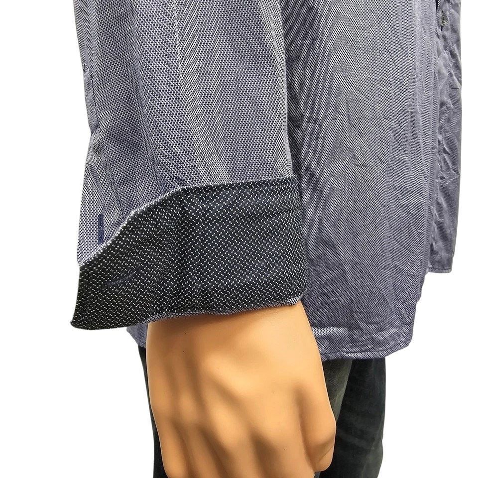 Ted Baker TED BAKER IFEL Semi Plain Shirt Micro Dot Navy Size 6 XXL XL Size US XXL / EU 58 / 5 - 10 Thumbnail