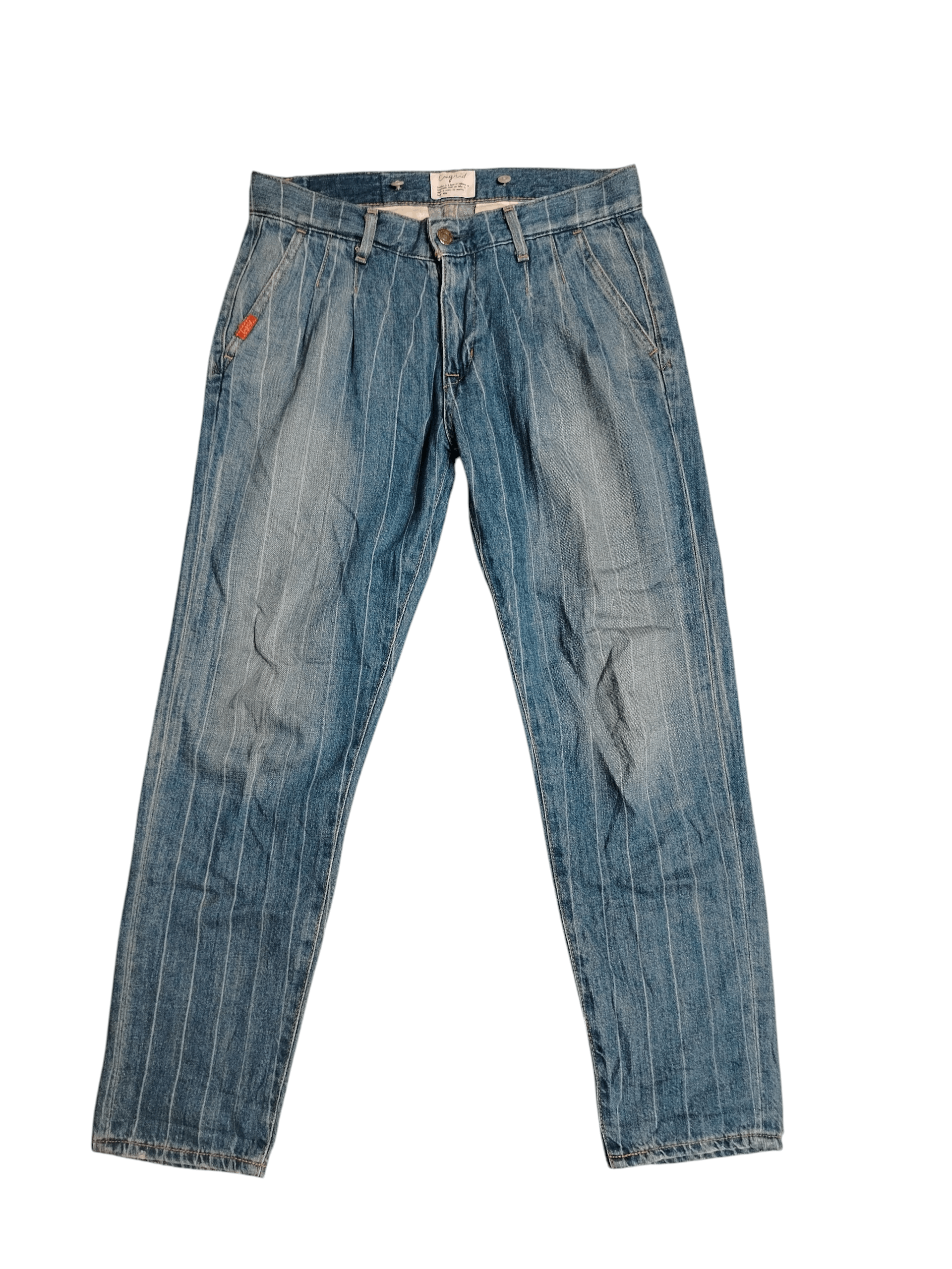 Japanese Brand Ungrid striped jeans vintage style Size US 31 - 2 Thumbnail