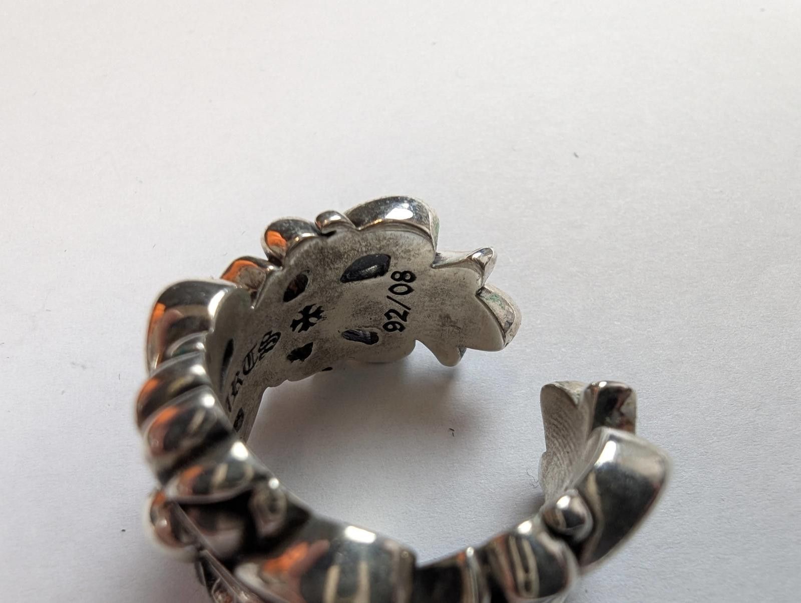 Chrome Hearts Chrome Hearts Double Floral Ring in Silver Size ONE SIZE - 7 Thumbnail