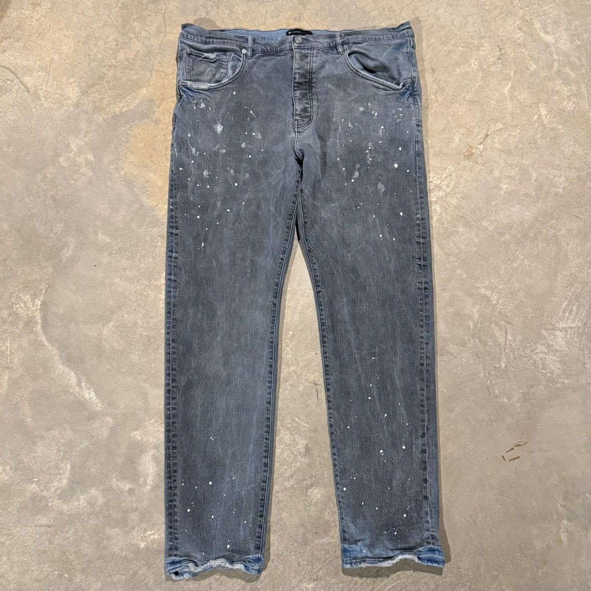 Purple Brand Purple Brand P005 Painters Waxed Indigo Slim Straight Denim Size US 40 / EU 56 - 1 Thumbnail