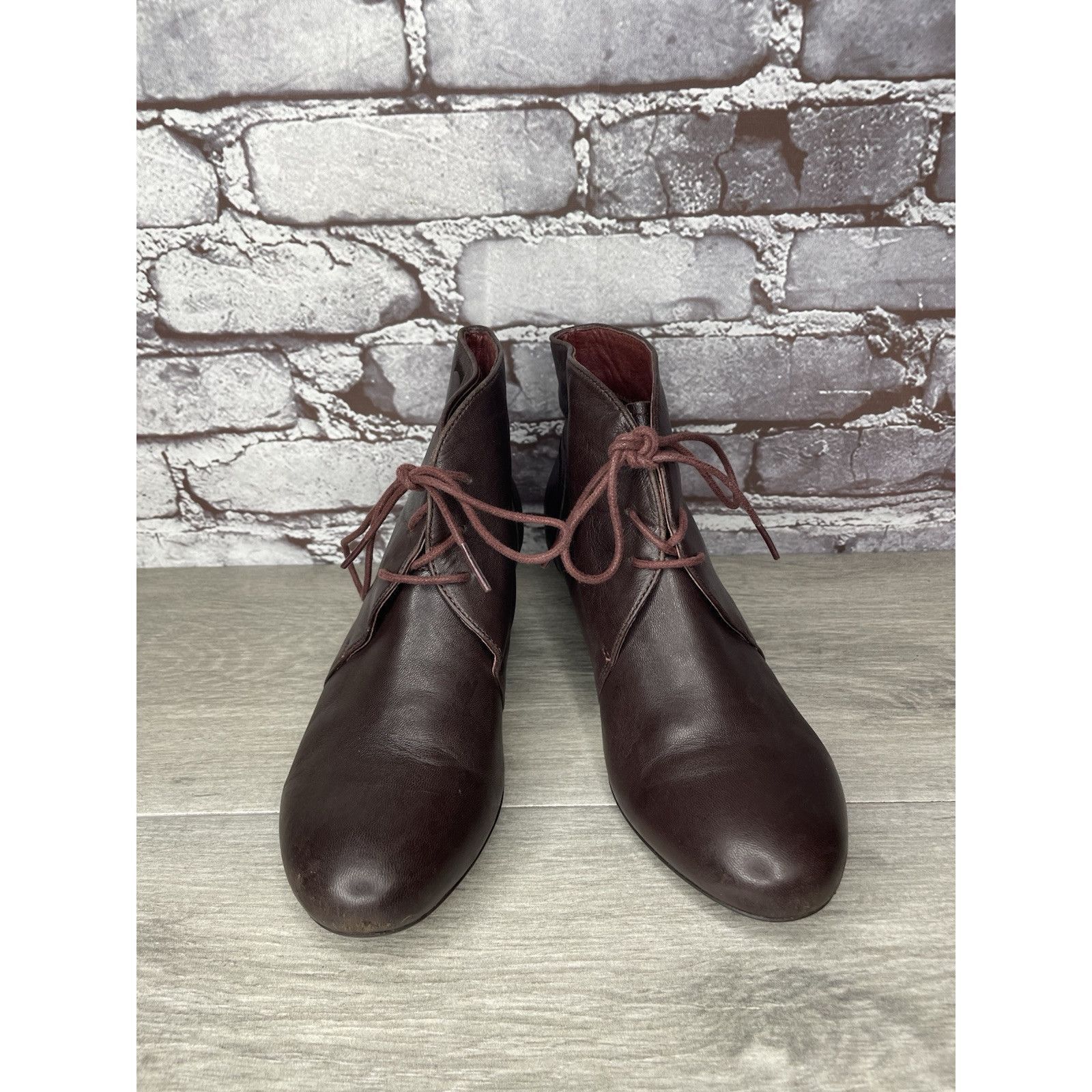Camper Camper Alicante Brown Leather Lace Up Heel Ankle Boots Women Size US 7.5 / IT 37.5 - 18 Thumbnail