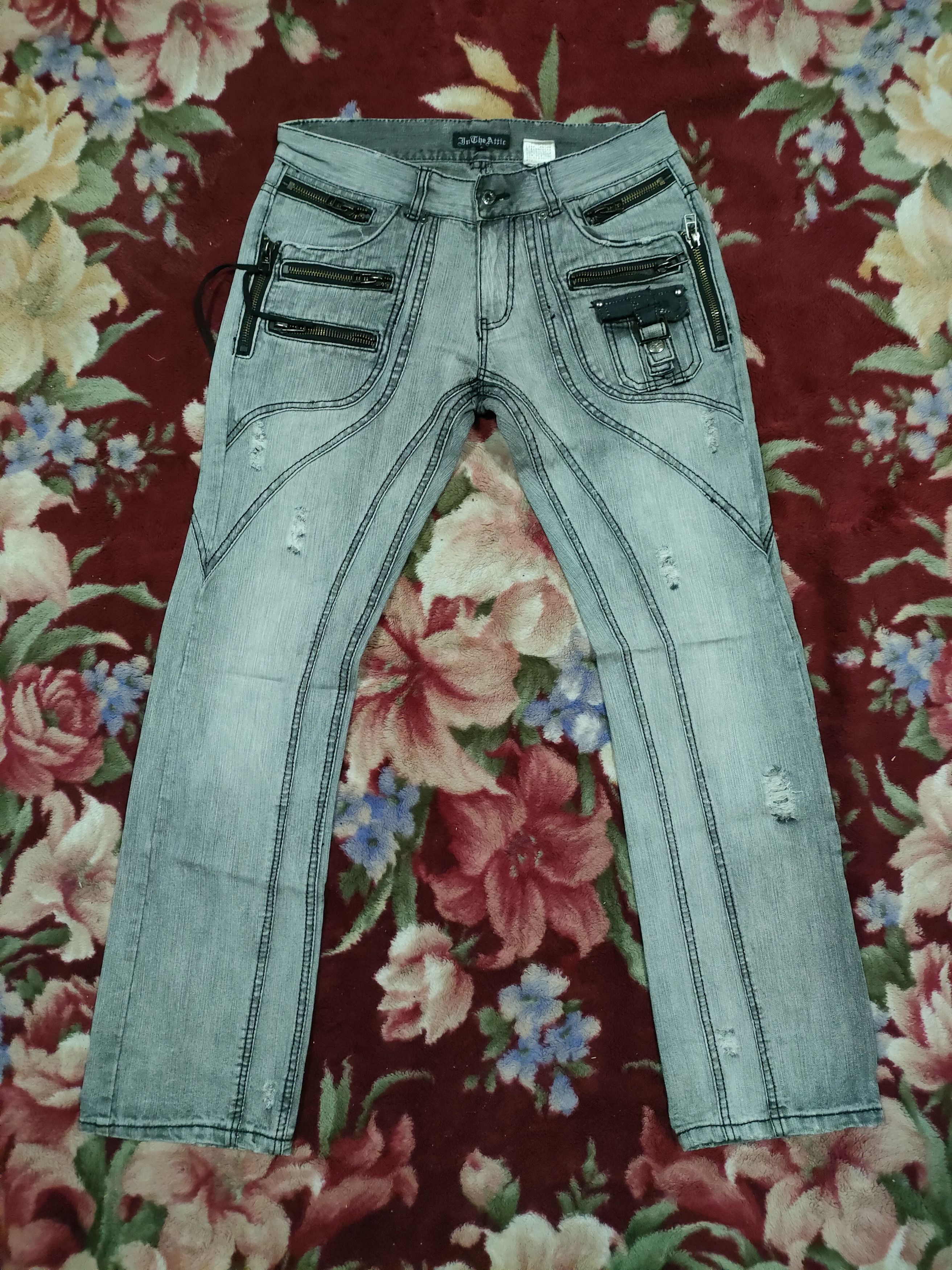 In The Attic × Japanese Brand × Le Grande Bleu (L.G.B.) In The Attic Bondage Zipper Jeans Size US 32 / EU 48 - 1 Thumbnail