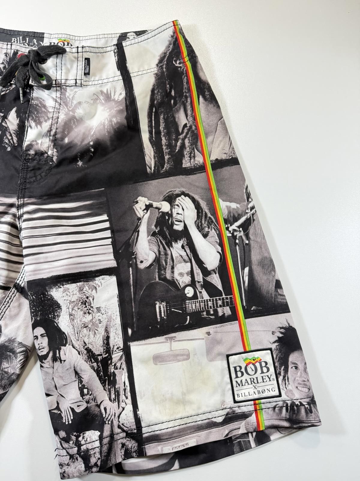 Billabong Billabong x Bob Marley Black and White Board Shorts M Size US 32 / EU 48 - 2 Thumbnail