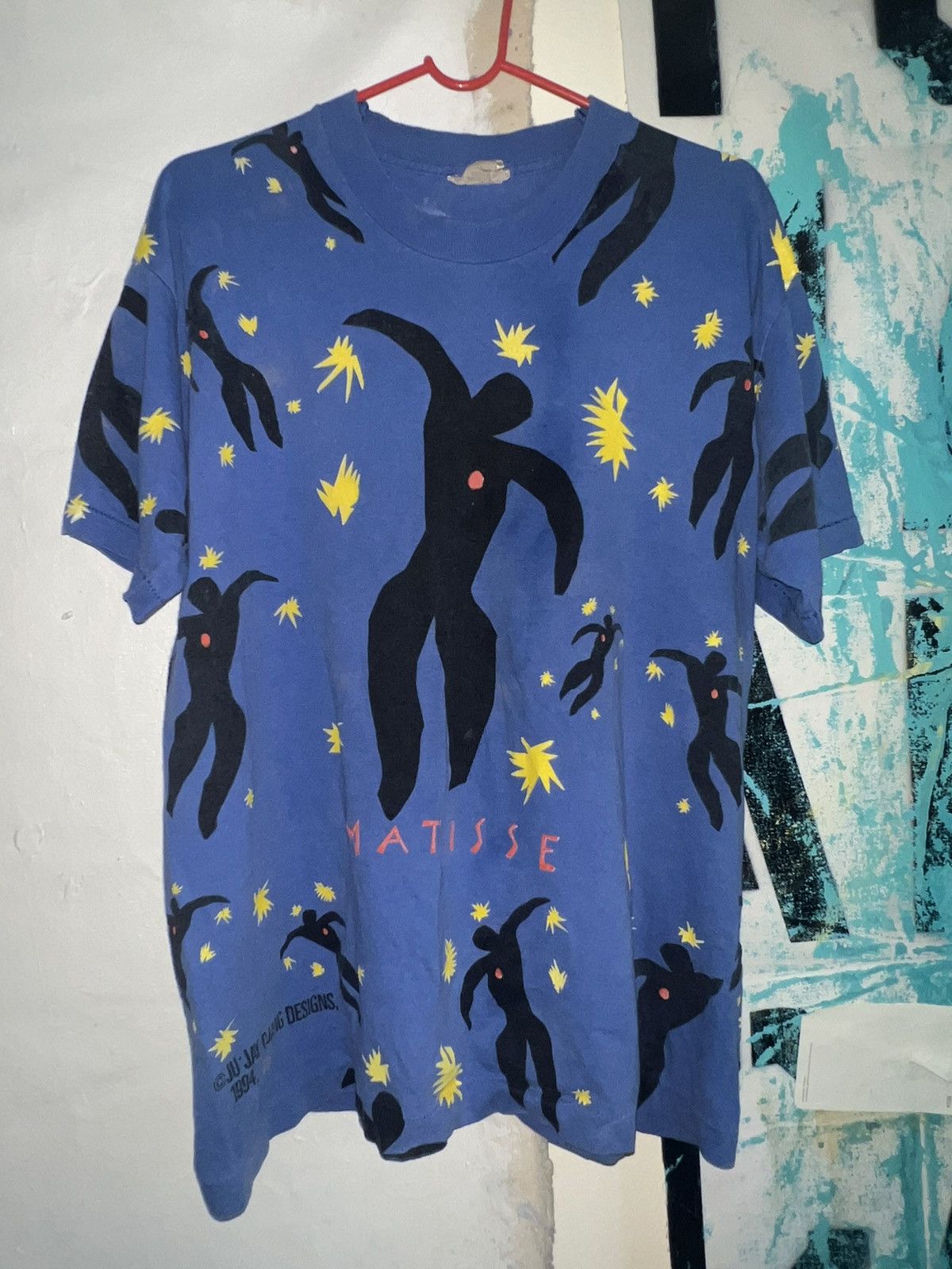 Vintage Henri Matisse All Over Print Vintage Tee Size US XL / EU 56 / 4 - 1 Thumbnail
