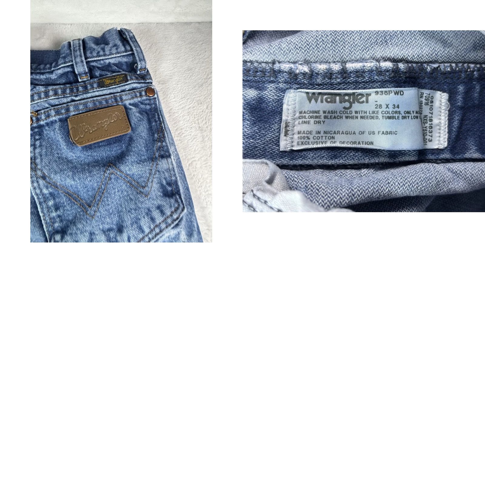 Wrangler VINTAGE Wrangler Men's Jeans 28x34 Blue Denim Cowboy Cut Rodeo Western Rancher Jeans Size US 28 / EU 44 - 8 Thumbnail