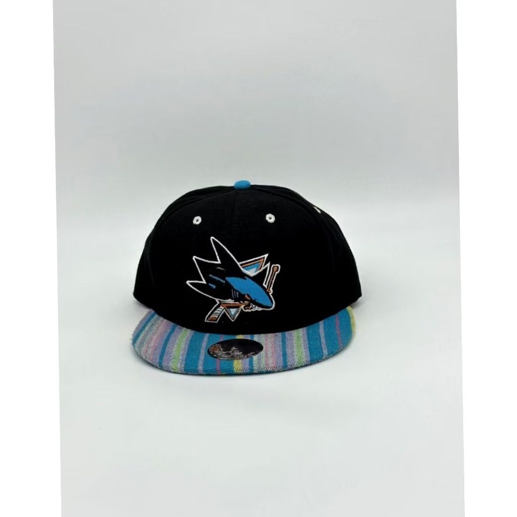 Mitchell & Ness Mitchell Ness Hat Men Adjustable Black NHL San Jose Sharks Snapback Baseball Cap Size ONE SIZE - 2 Thumbnail