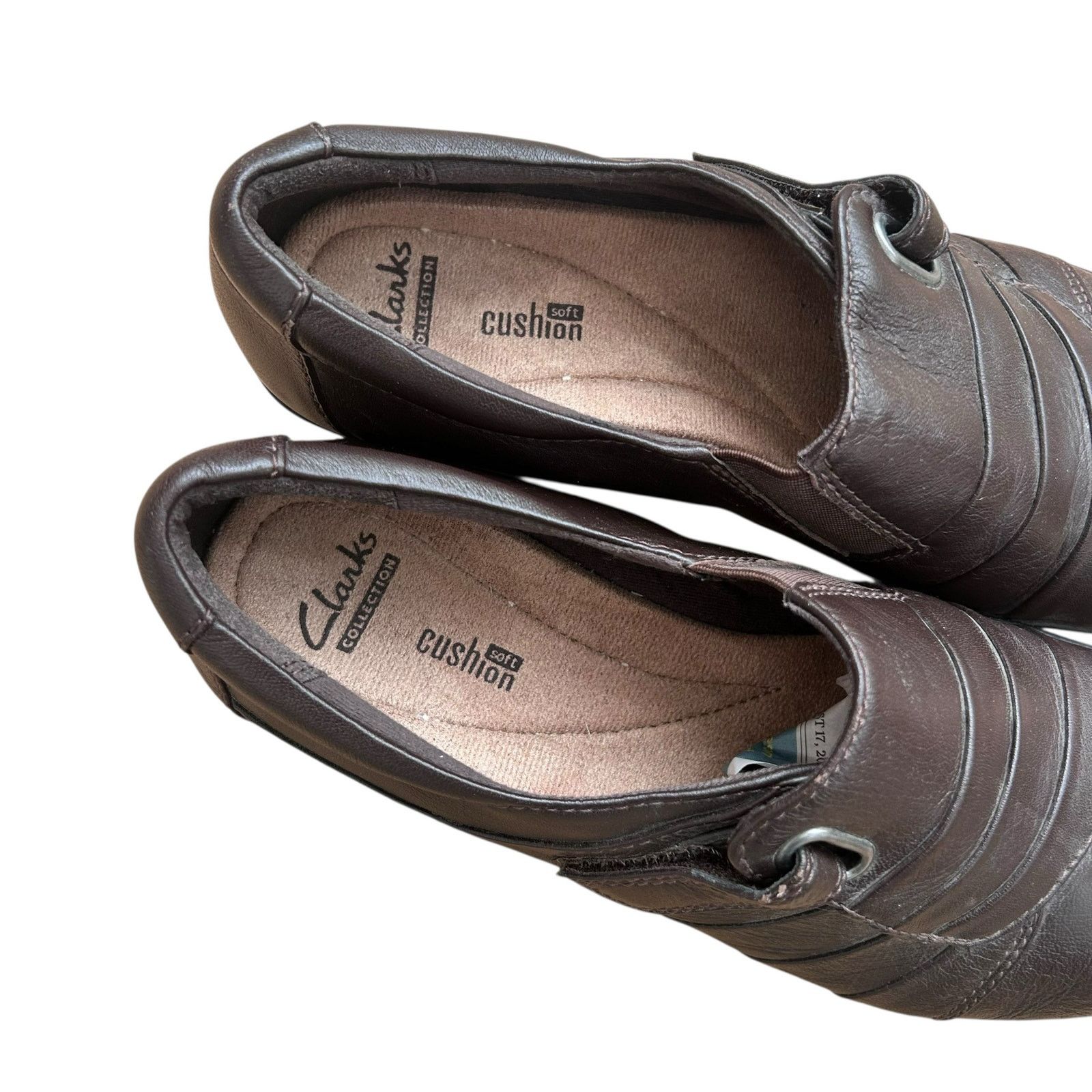 Clarks Clarks Brown Leather Everlay Luna Loafers Sz 8 Size US 8 / IT 38 - 2 Thumbnail
