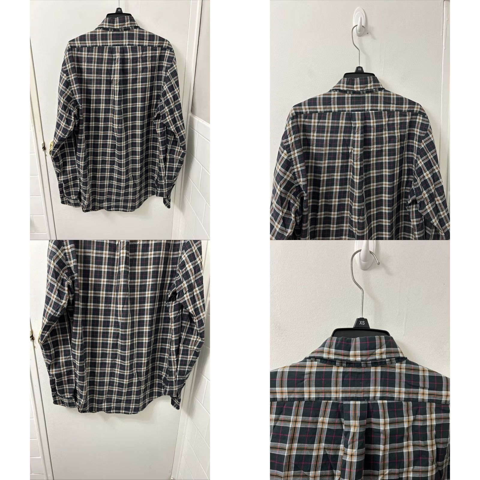 Ralph Lauren VINTAGE Ralph Lauren Shirt Mens L Black Plaid Button-Down Long Sleeve Custom Fit Size US L / EU 52-54 / 3 - 8 Thumbnail