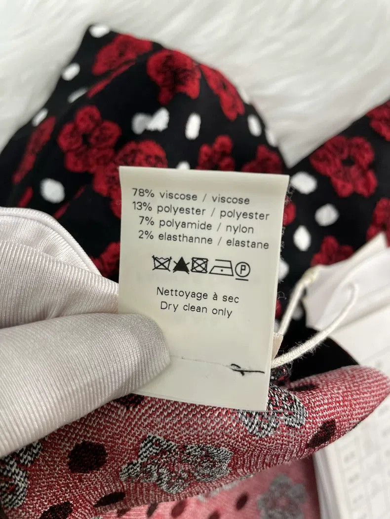 Alaia Red Floral Knit Sweater
