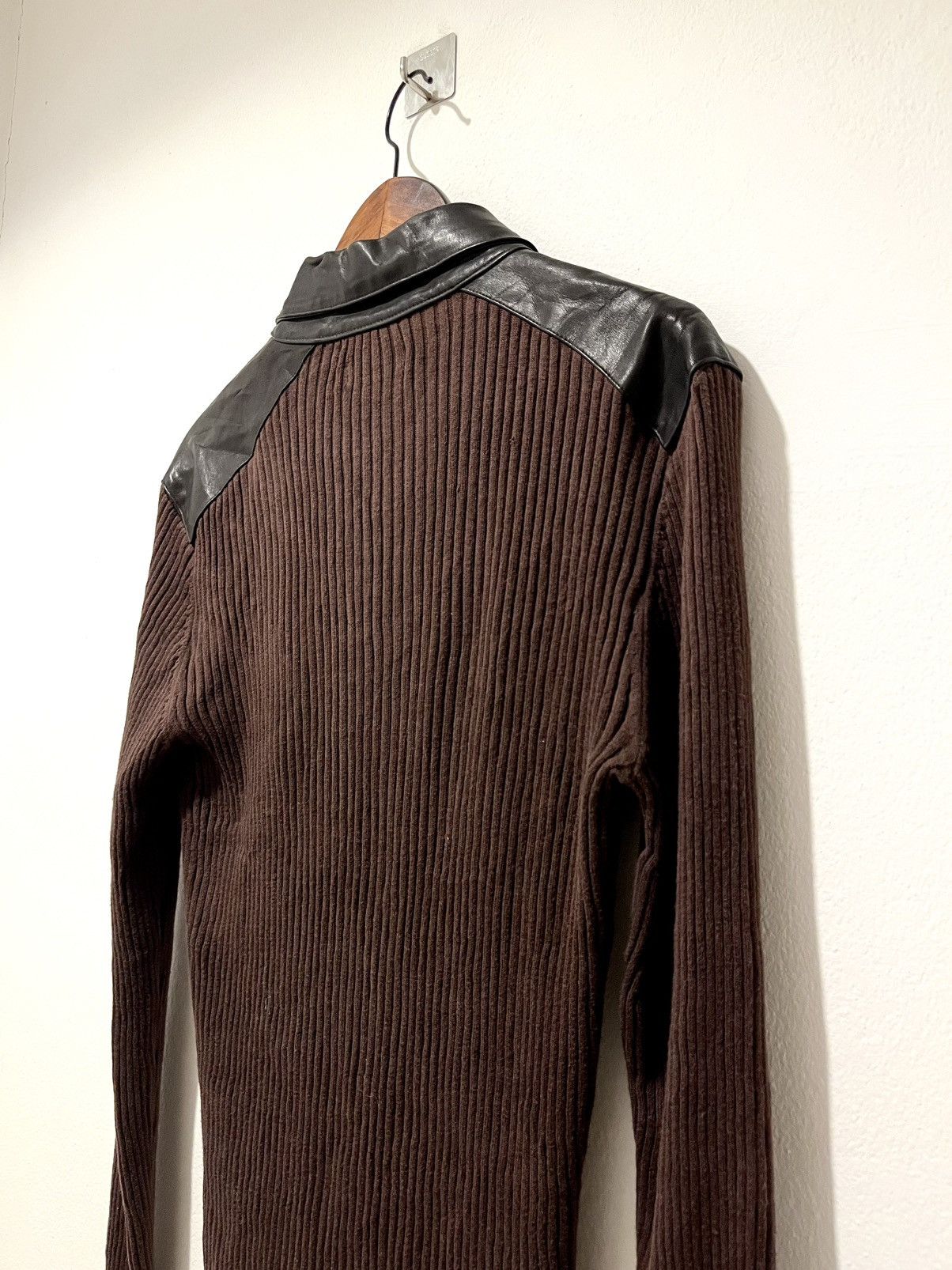 Morgan Homme KNIT x LEATHER HALF ZIPPER MORGAN HOMME LGB IF6WAS9 STYLE Size US M / EU 48-50 / 2 - 5 Thumbnail