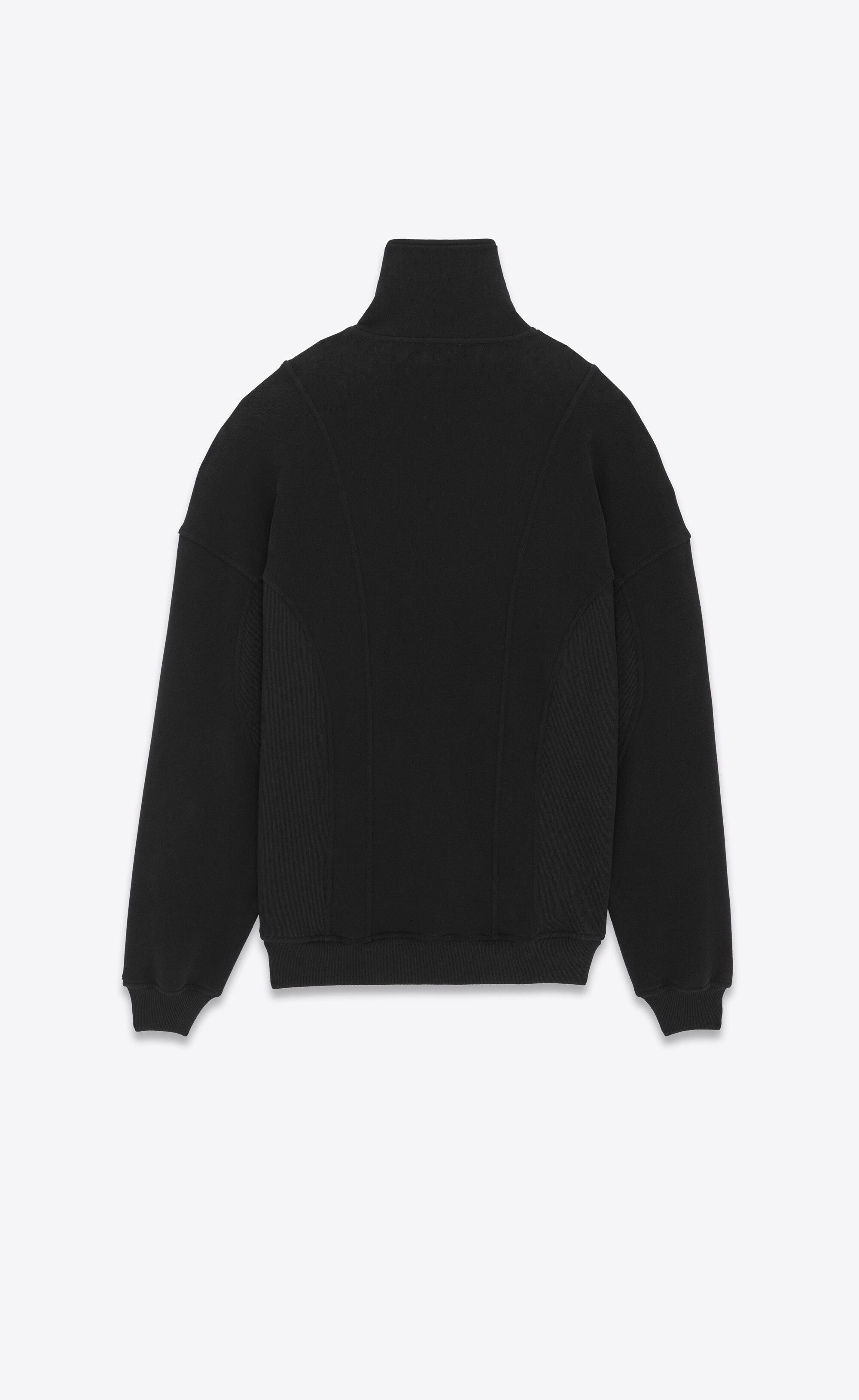 Saint Laurent Paris oc11z0126 750517 Half-Zip Sweatshirt in Black Size US XXL / EU 58 / 5 - 3 Thumbnail