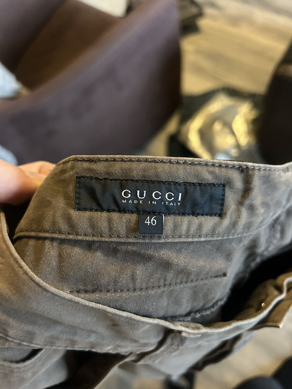 Gucci Gucci Olive-Brown Skinny Cotton Jeans Size US 30 / EU 46 - 16 Thumbnail