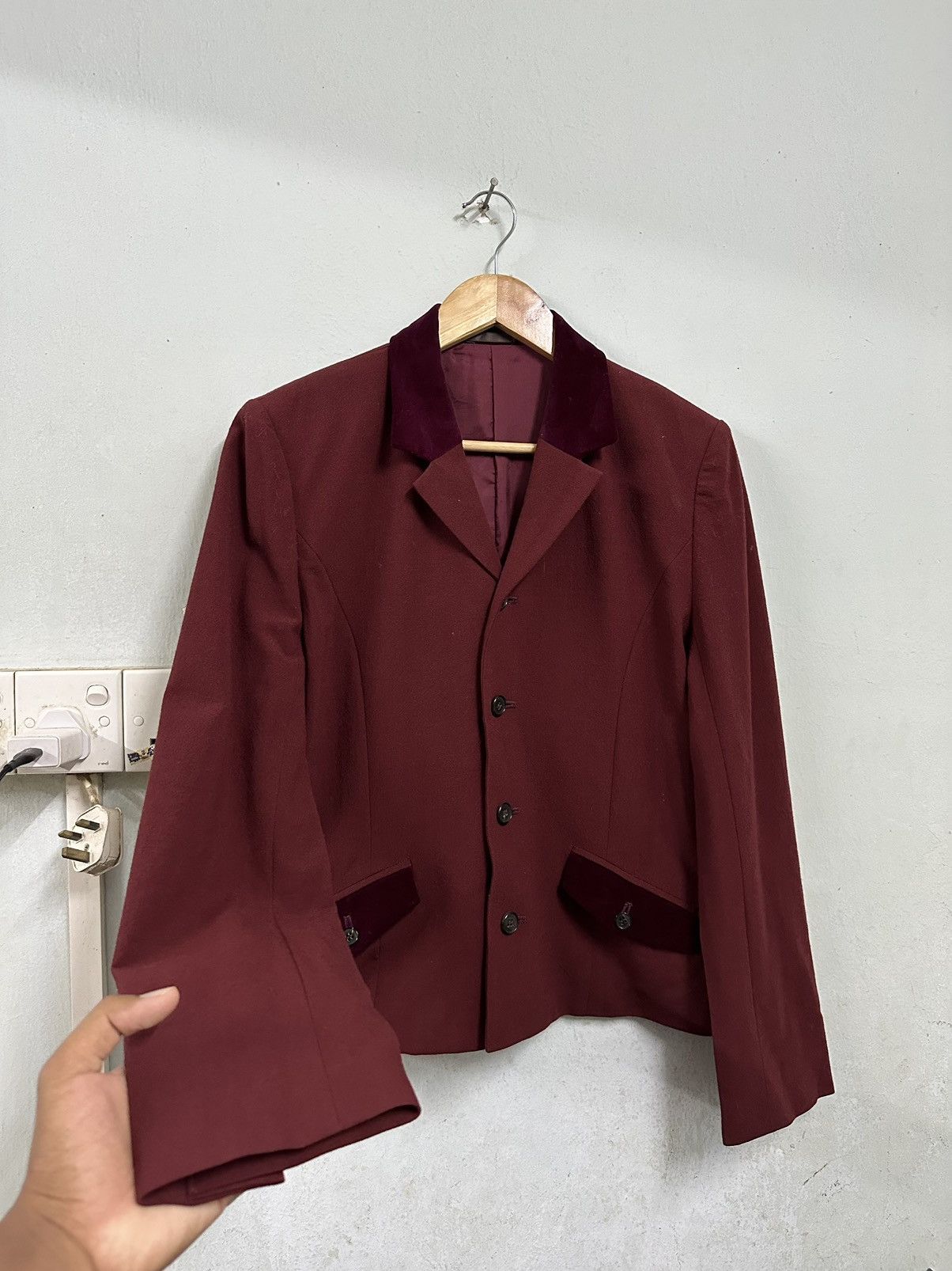 Yohji Yamamoto 👹Yohji Yamamoto Y’S Bis Wool Crop-Top Jacket (Woman) Size US S / EU 44-46 / 1 - 1 Thumbnail