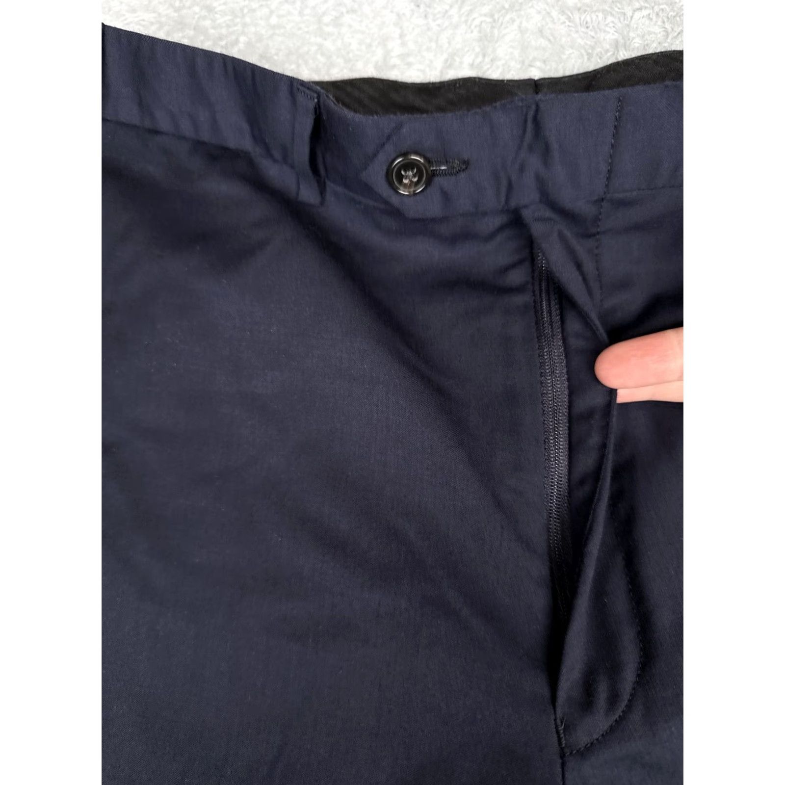 Ralph Lauren Ralph Lauren Pants Men 35x28 Blue Dress Flat Front Straight Leg Regular Size US 35 - 5 Thumbnail