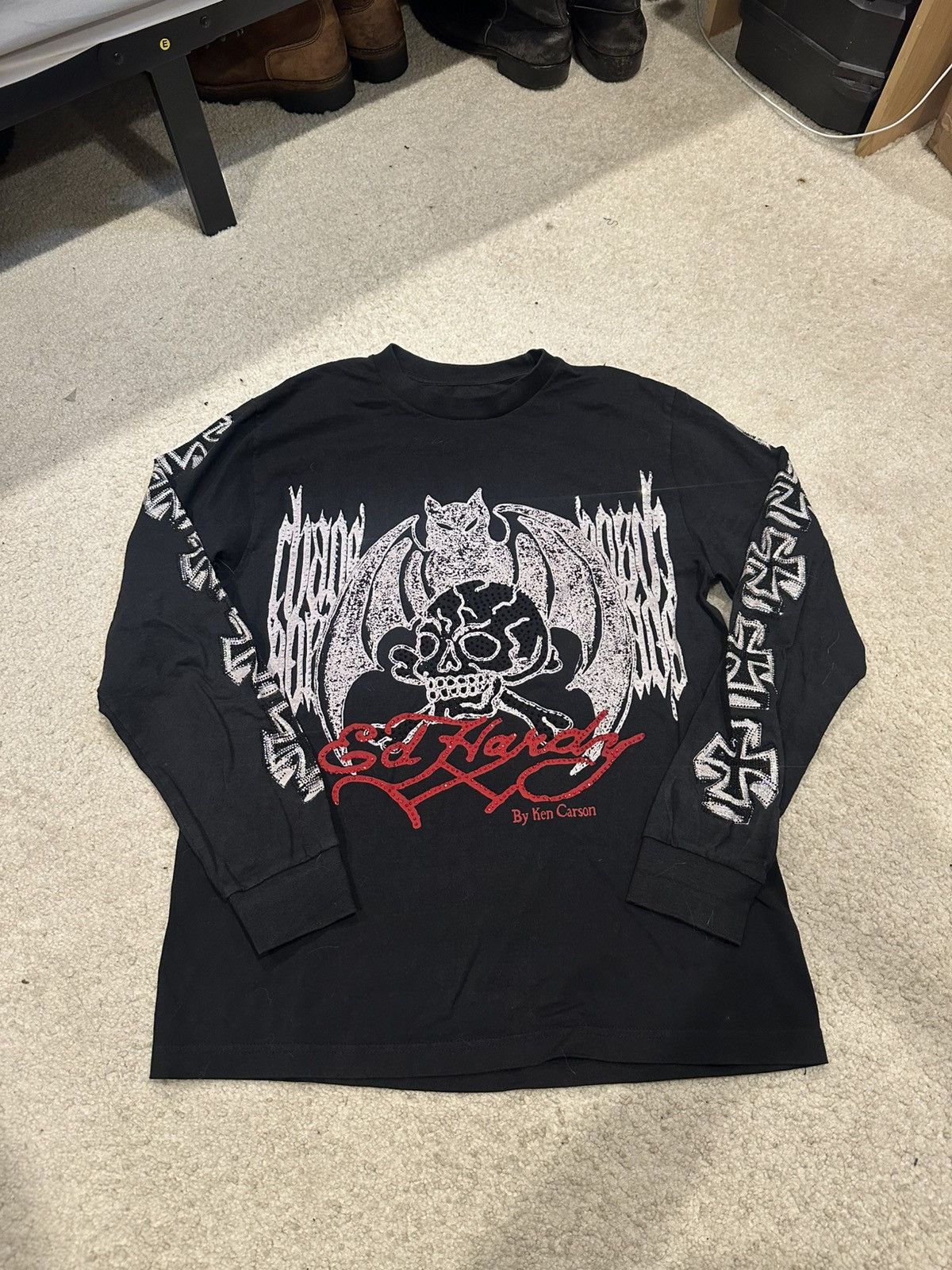 Ed Hardy × Ken Carson Complexcon rhinestone ken carson X ed hardy long sleeve tee Size US M / EU 48-50 / 2 - 1 Thumbnail