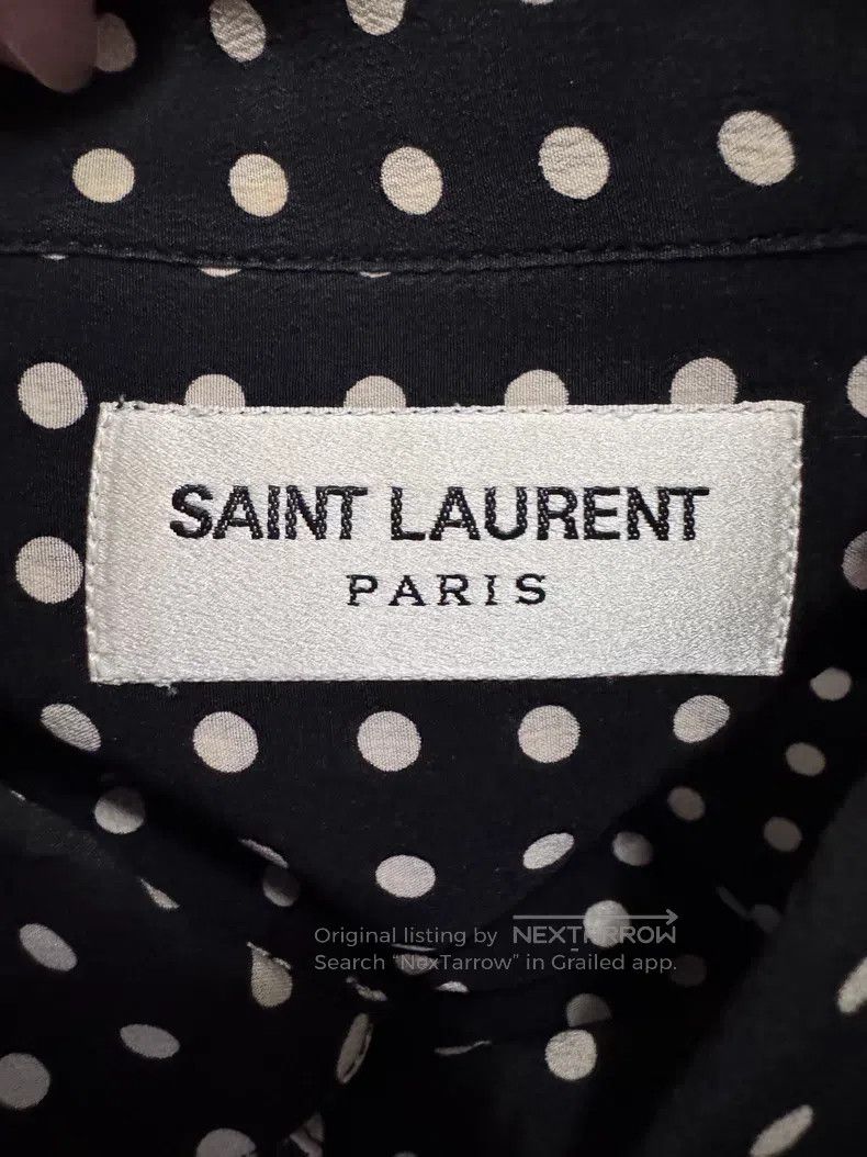 Saint Laurent Paris Saint Laurent Paris Silk black and white polka dot shirt Size XS / US 0-2 / IT 36-38 - 6 Thumbnail