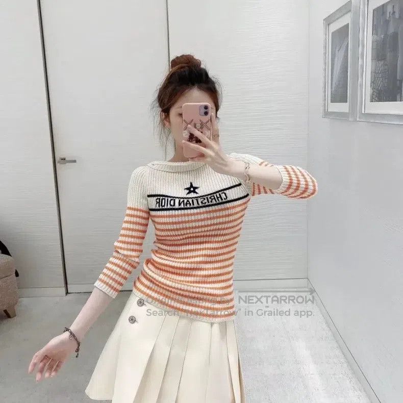 Dior Dior Lucky Star Striped Cotton Knitwear sweater Size XS / US 0-2 / IT 36-38 - 6 Thumbnail