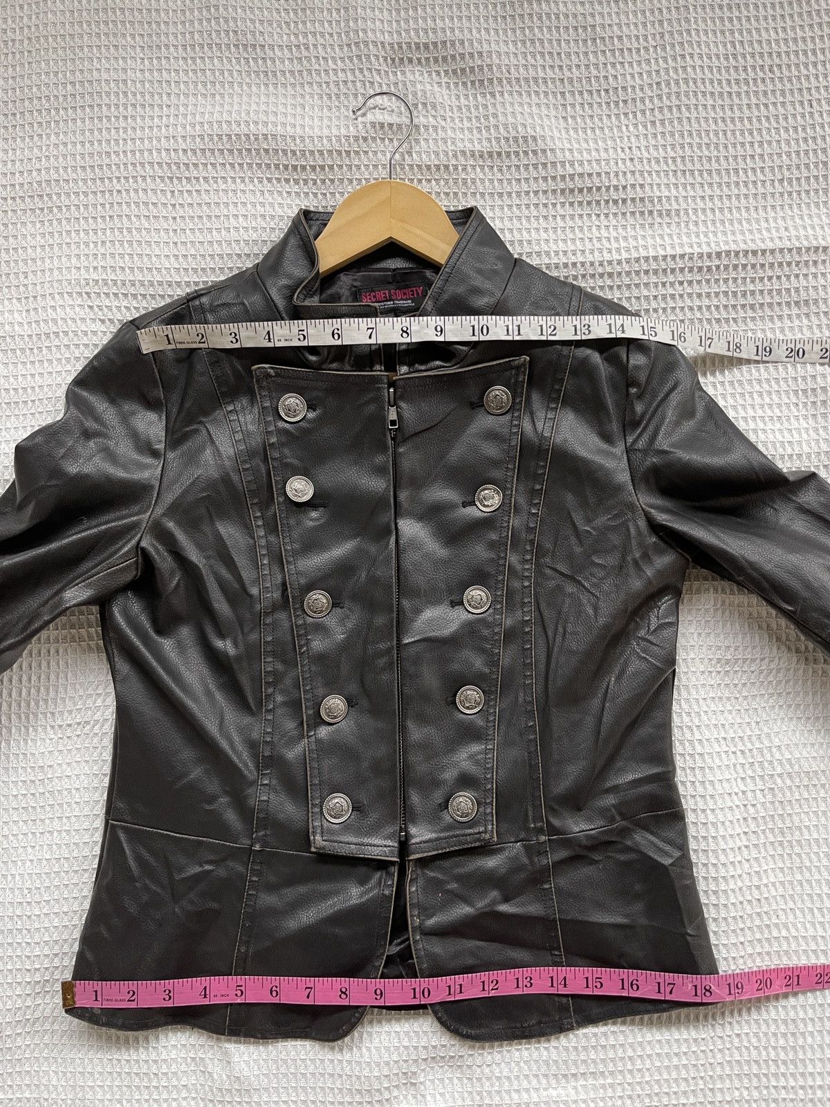 Japanese Brand Last Drop🔥Vtg SECRET SOCIETY Leather Jacket Seditionaries Size US S / EU 44-46 / 1 - 14 Thumbnail
