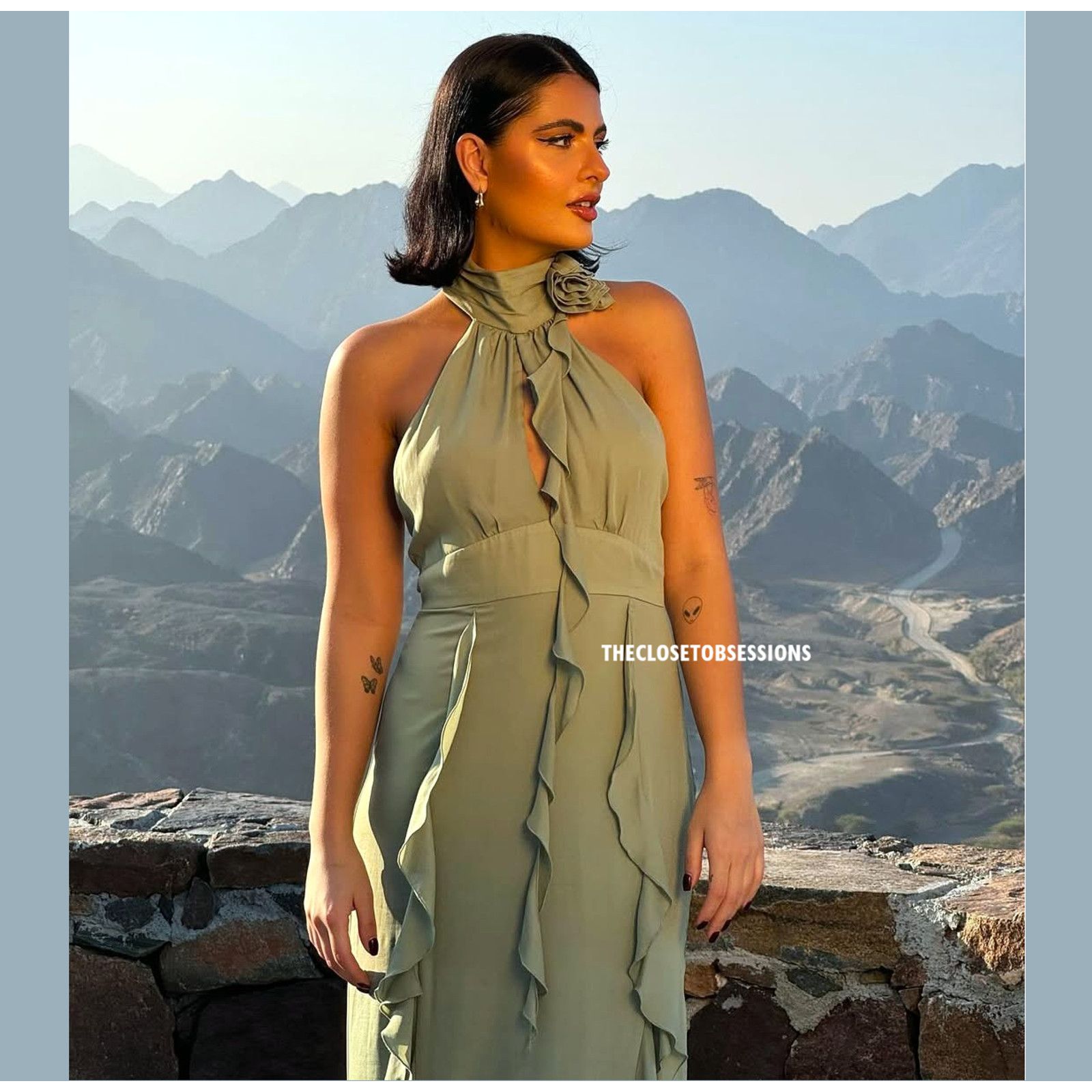 Zara ZARA BLOGGER FAVE!!! Green Ruffled Midi Dress NWT Size M / US 6-8 / IT 42-44 - 3 Thumbnail