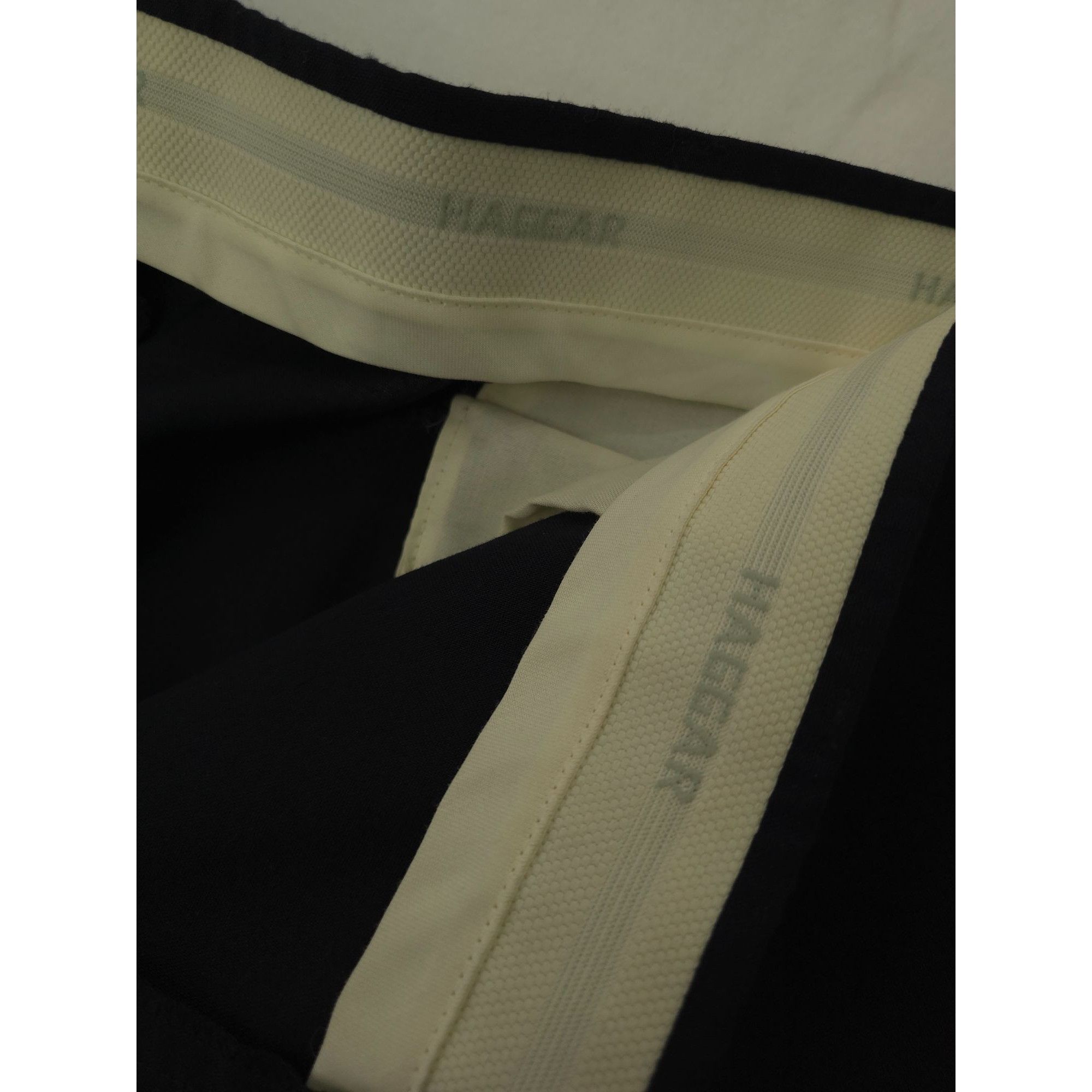 Haggar Haggar Mens Wool Dress pants 46X30 Classic Fit Black Size US 44 / EU 60 - 2 Thumbnail