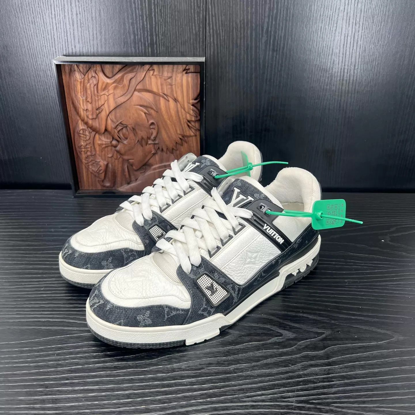 Louis Vuitton LV Trainer Black White Denim 42.5 Size US 9.5 / EU 42-43 - 1 Thumbnail
