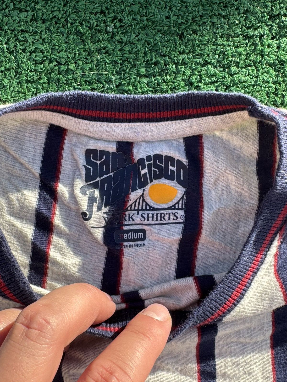Other White Shirt with Blue/Red Stripes Size US M / EU 48-50 / 2 - 2 Thumbnail