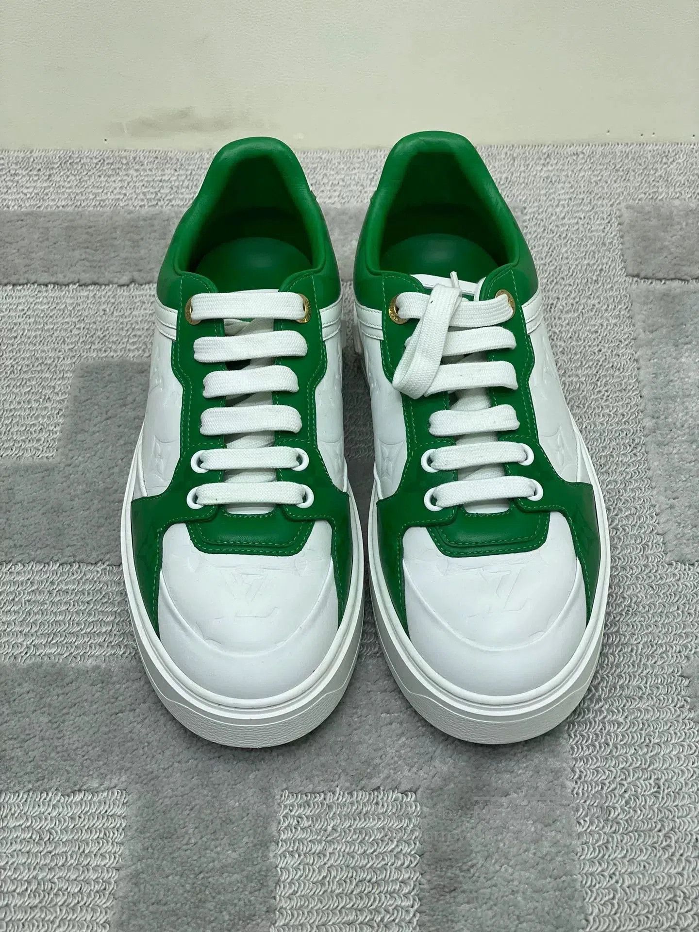 Louis Vuitton LV White Green Colorblock Casual Shoes. Size US 5.5 / IT 35.5 - 1 Thumbnail