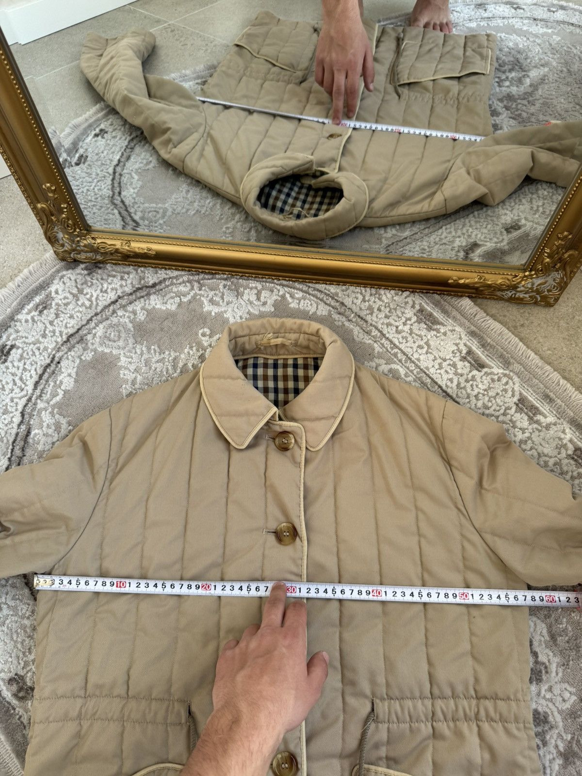 Aquascutum 90’s Aquascutum Quilted York Club Checkered Jacket Size US L / EU 52-54 / 3 - 7 Thumbnail
