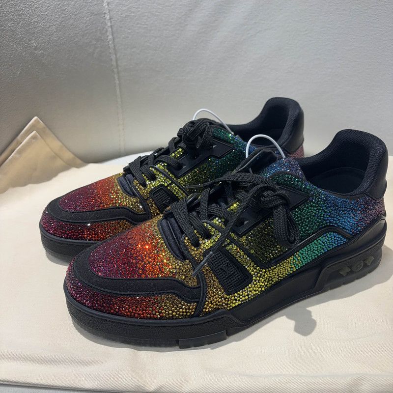 Louis Vuitton Louis Vuitton Colorful Crystal Low-Top Sneakers 0079 Size US 8.5 / EU 41-42 - 1 Thumbnail