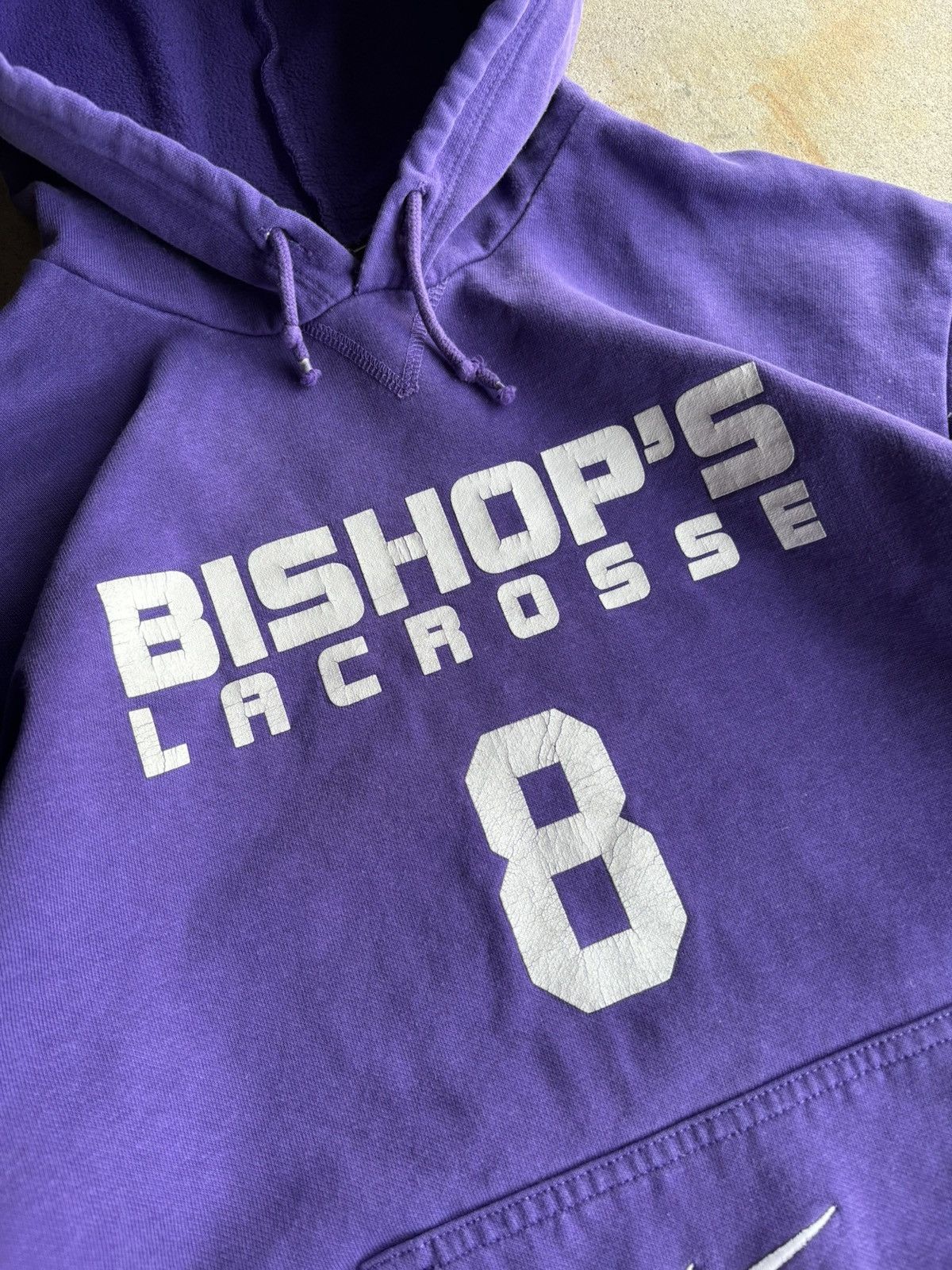 Nike Vintage Bishops Nike Teams Centre Swoosh Purple Hoodie Size US M / EU 48-50 / 2 - 3 Thumbnail