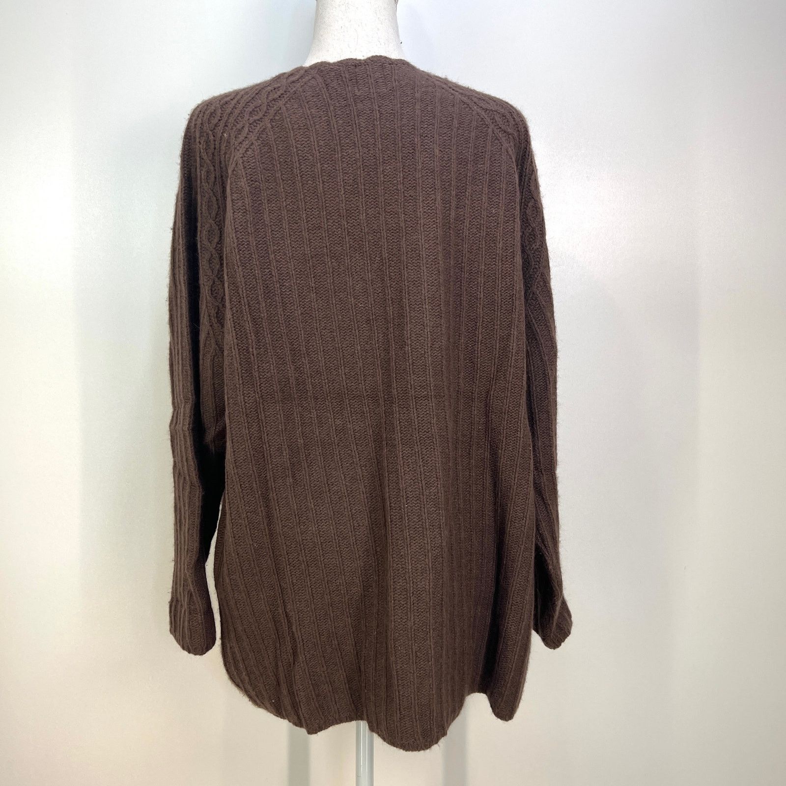 Gap × Vintage Vintage GAP Brown Wool & Angora Ribbed Sweater Size L / US 10 / IT 46 - 7 Thumbnail