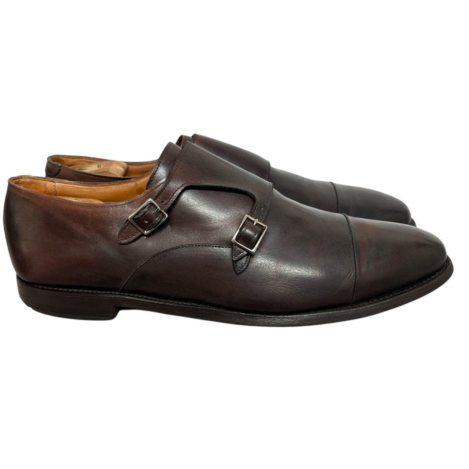 Allen Edmonds ALLEN EDMONDS Mora 2.0 Double Monk Strap Brown Leather Shoes Size US 15 / EU 48 - 6 Thumbnail