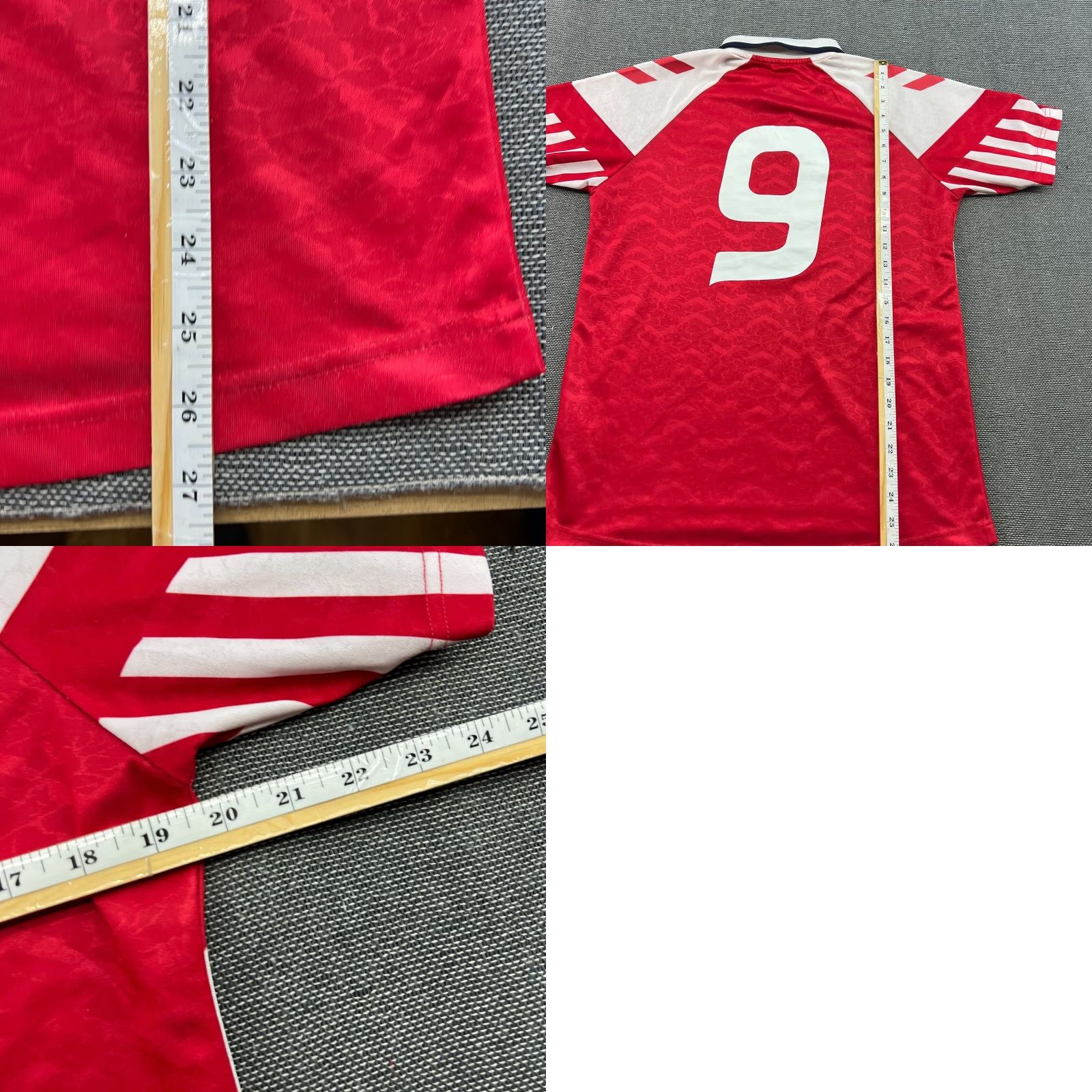 Hummel Hummel Denmark Football Jersey Medium M Red Povlsen 1992 1994 Home #9 Vintage Re-Issue Shirt Men Size US M / EU 48-50 / 2 - 8 Thumbnail
