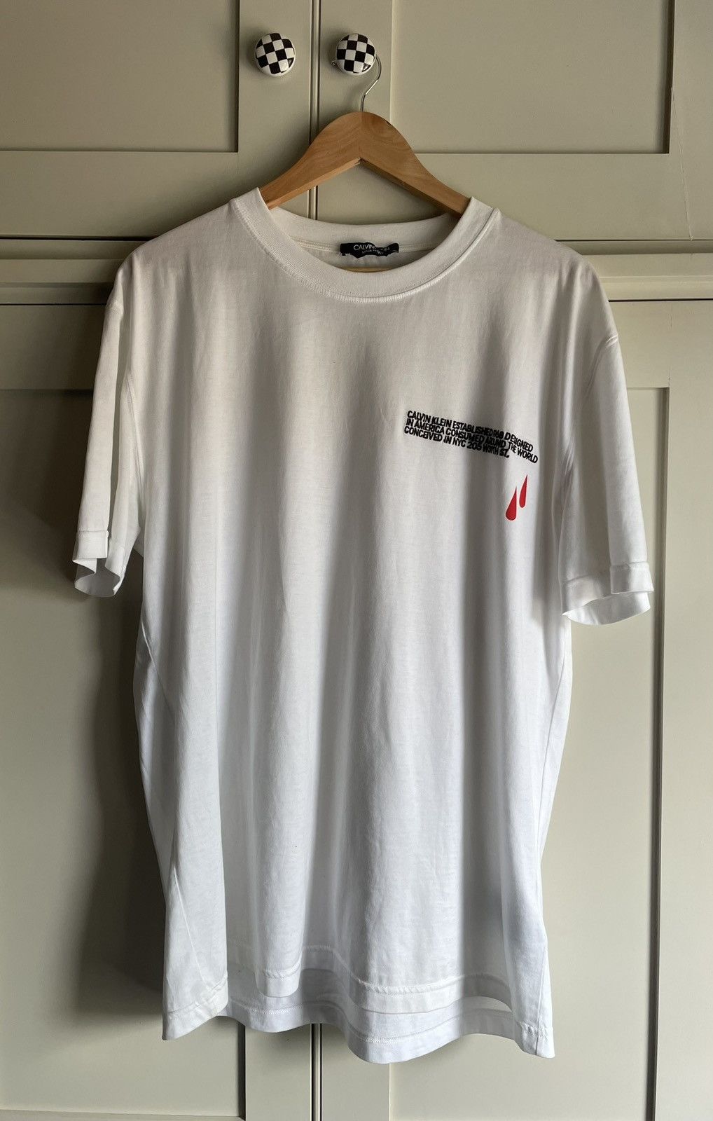 Calvin Klein 205W39NYC Raf Simons Calvin Klein 205W39NYC Blood print t shirt Grailed