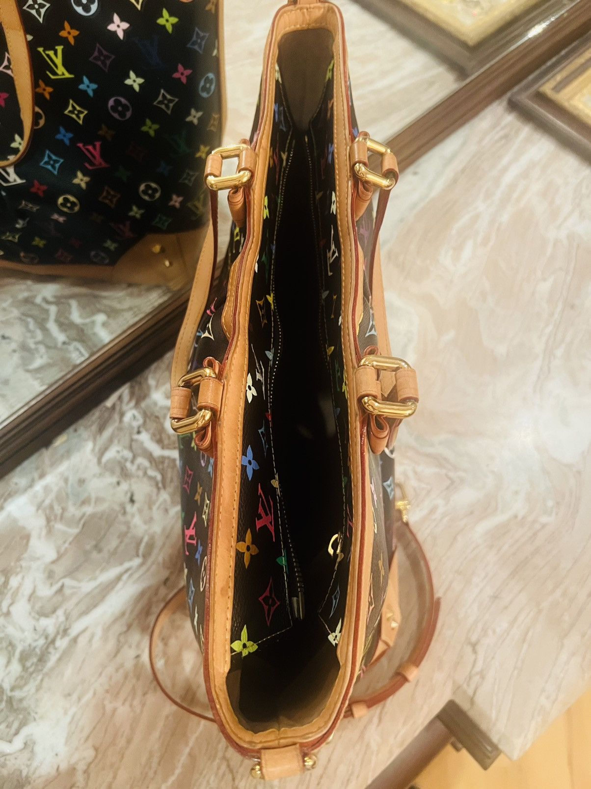 Louis Vuitton LOUIS VUITTON Monogram Multicolor Sharleen GM Tote Bag Noir Size ONE SIZE - 7 Thumbnail