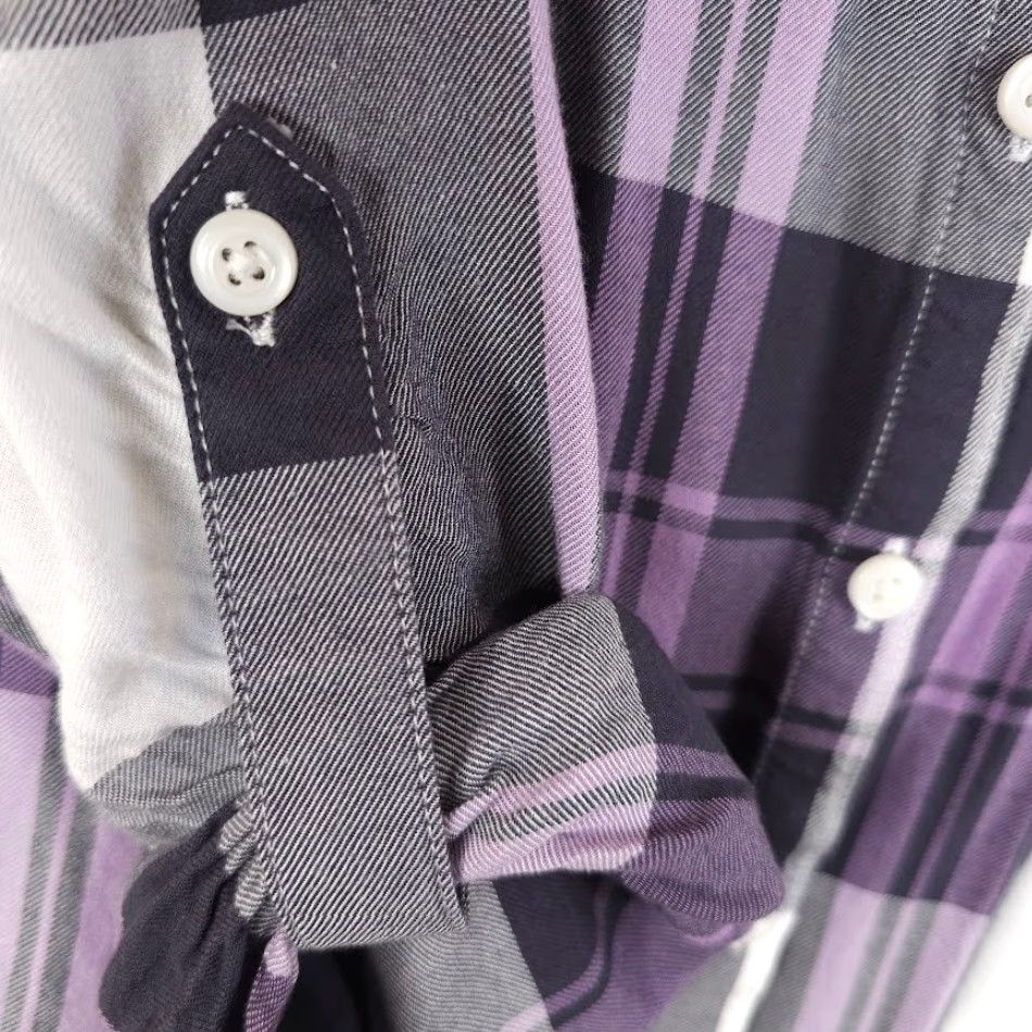 Eddie Bauer Eddie Bauer Plaid Shirt Womens XL Purple Long Sleeve Button-Up Size XL / US 12-14 / IT 48-50 - 3 Thumbnail