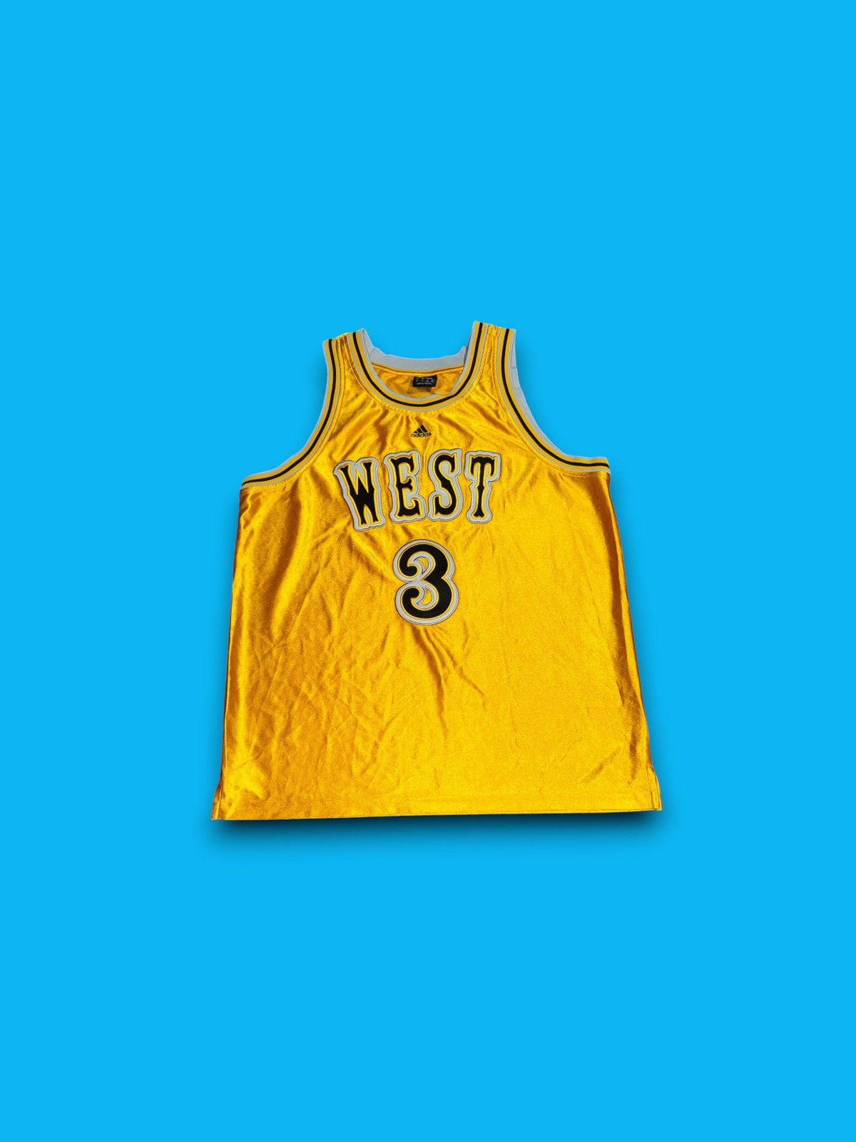 Adidas Vintage NBA All Star West #3 satin Jersey gold men’s large Size US L / EU 52-54 / 3 - 1 Thumbnail