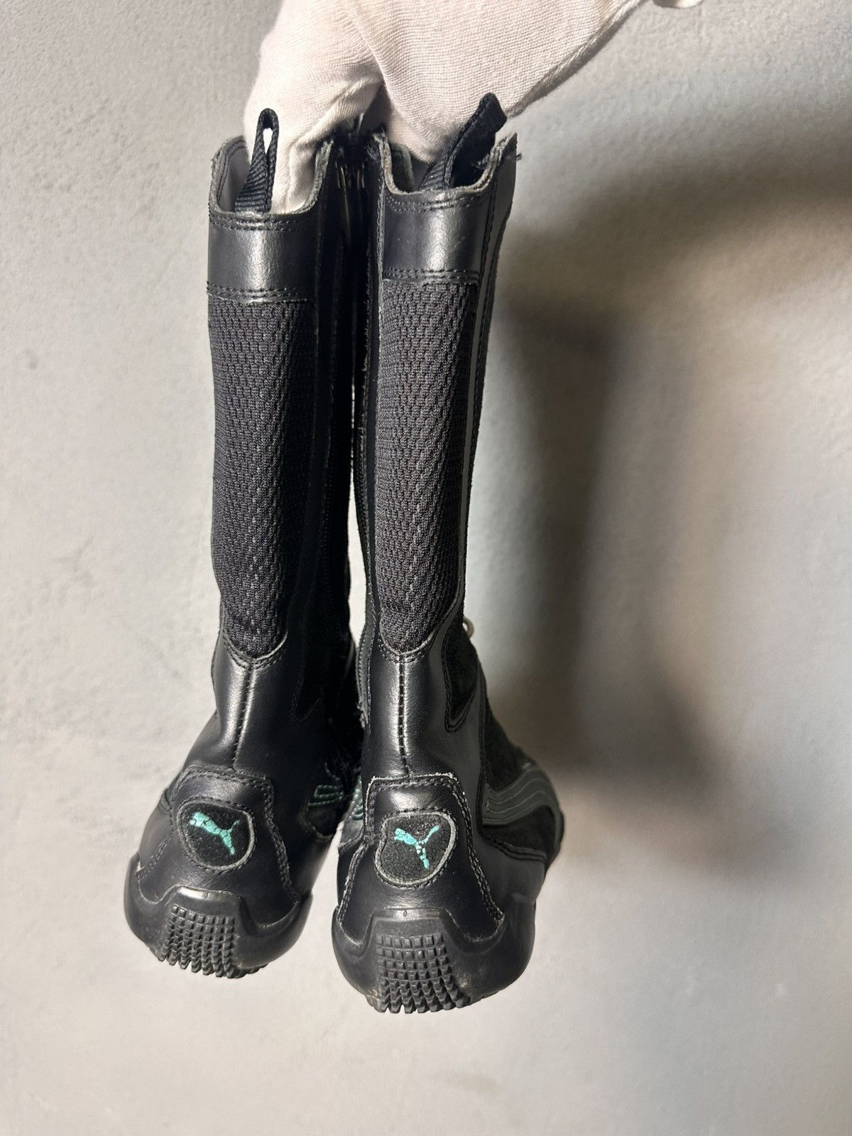 Puma Vintage Rare Puma London Trail Knee High Black Boots/Shoes Size US 8 / IT 38 - 4 Thumbnail
