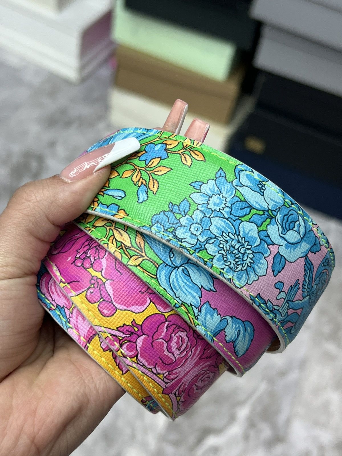 Versace Versace Multicolor Medusa Belt Size 38 - 4 Thumbnail