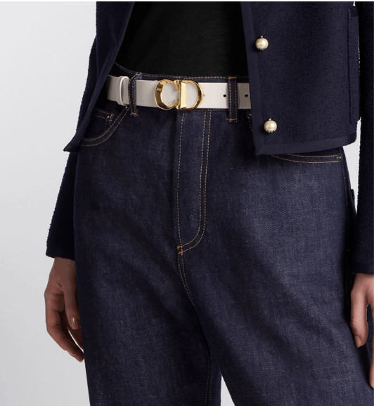 Dior o1w1db10525 Size : OS / B0329U C'est Dior Belt in White Size ONE SIZE - 5 Thumbnail