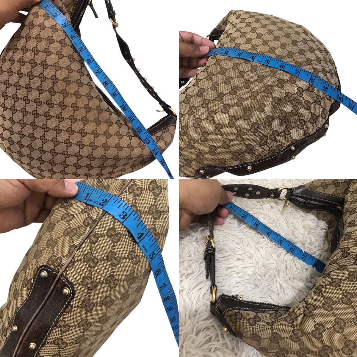 Gucci Gucci Monogram Biba Hobo Dark Brown Shoulder Bag Size ONE SIZE - 25 Thumbnail