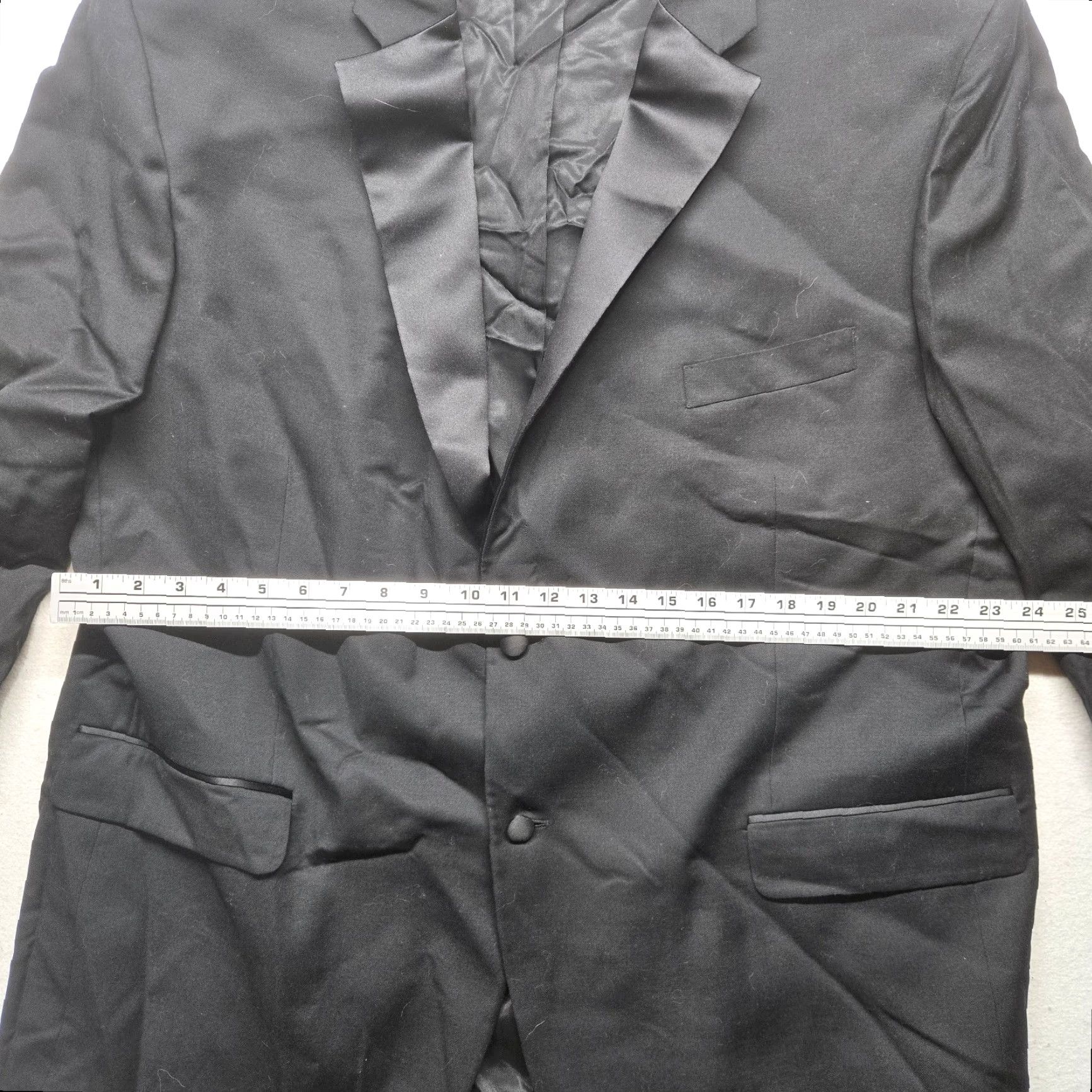 Vintage JNY Jones Suit Jacket Black Wool Adult Men's L Large Jacket Mens Wool Solid Black 44 Chest 2000s? Size 42R - 6 Thumbnail