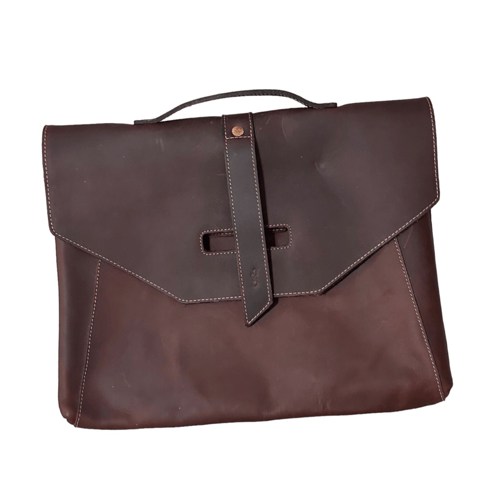 image of Vintage Pad & Quill Valet Luxury Laptop Leather Bag Retails $180 in Brown, Women's