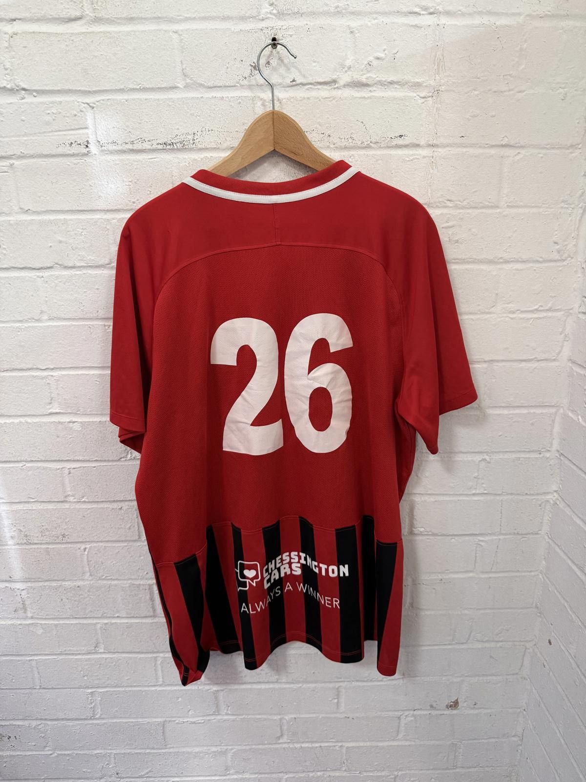 Nike Nike Red and Black Striped Men's Soccer Jersey Size US XXL / EU 58 / 5 - 4 Thumbnail