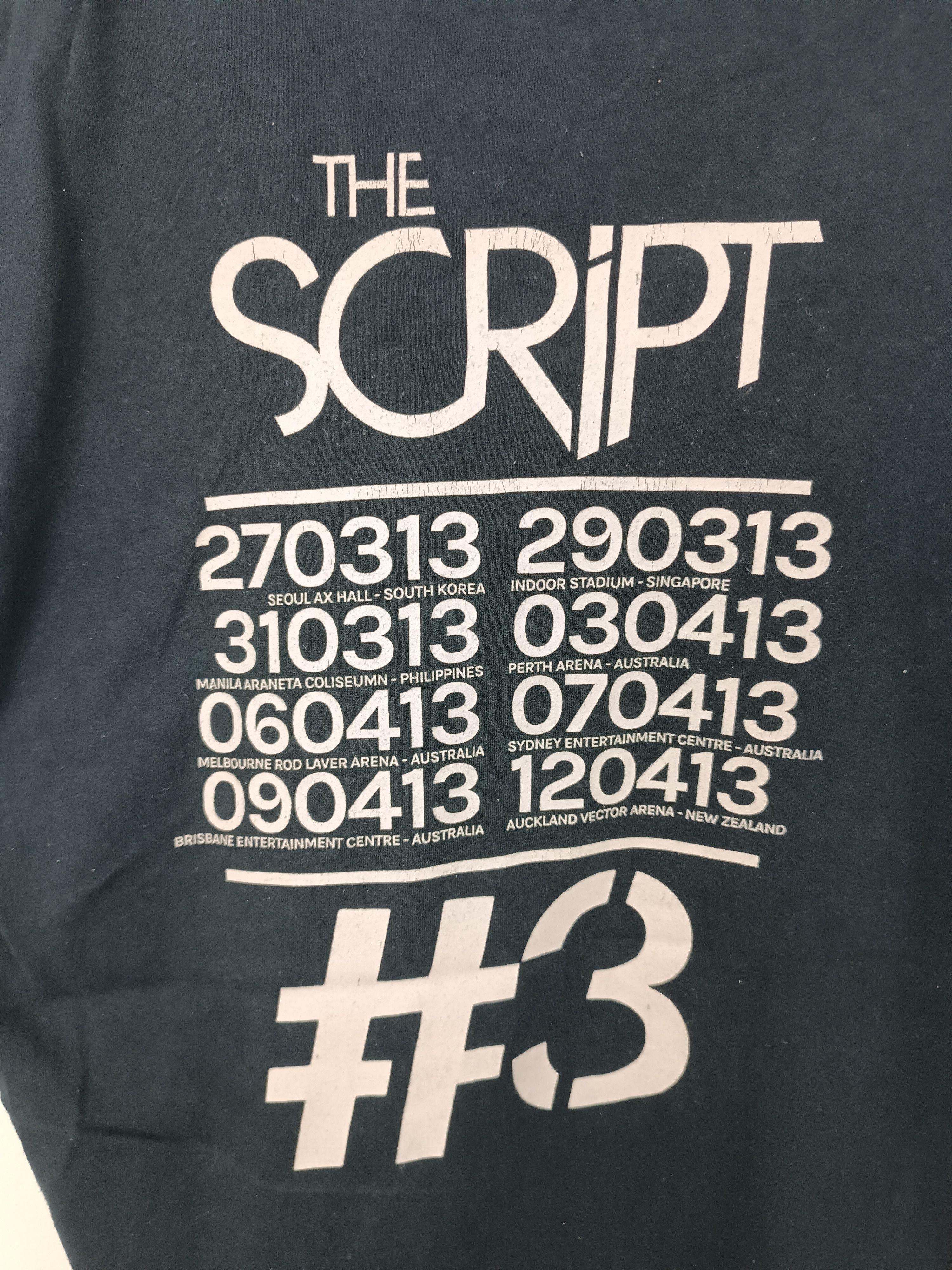 Band Tees VINTAGE 2013 THE SCRIPT WORLD TOUR TEE maroon 5 greenday Size US S / EU 44-46 / 1 - 15 Thumbnail