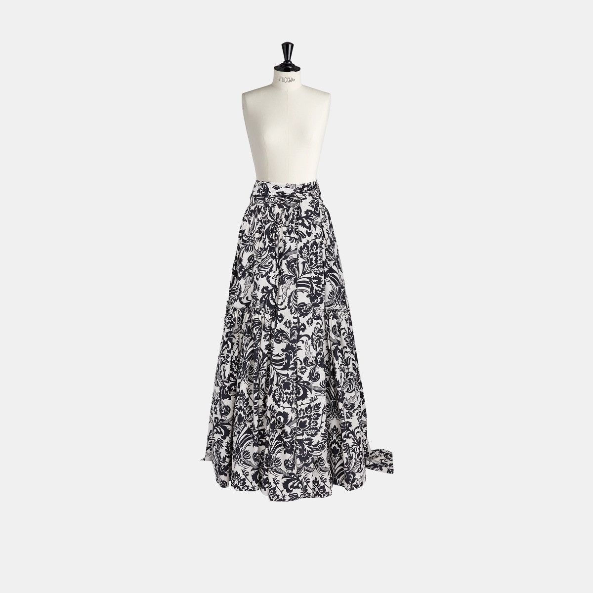 image of Dior O1Bcso1Str0524 Skirt In Black & White in Black/White, Women's (Size 27)