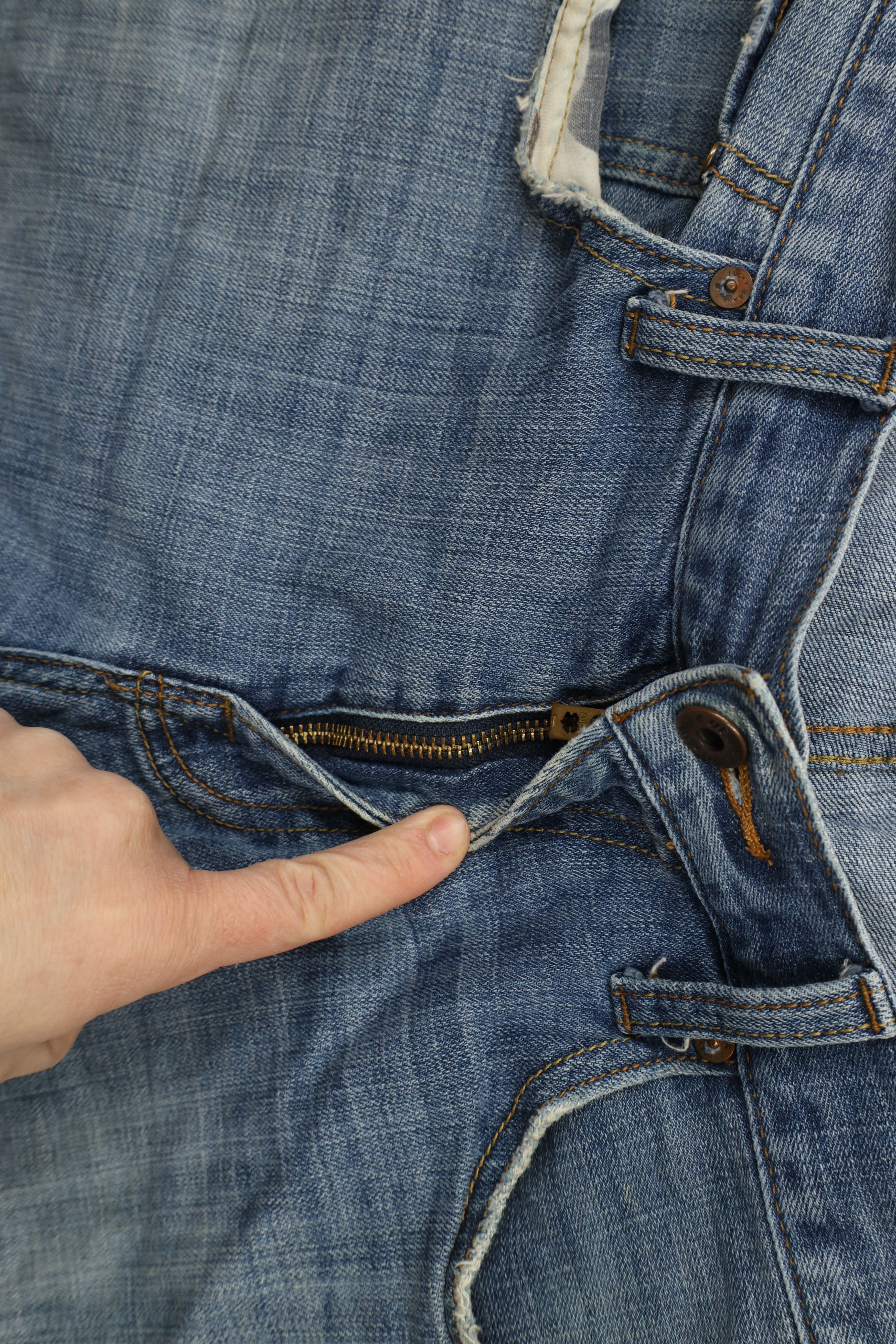 Lucky Brand × Vintage Vintage Lucky Brand 221 Original Straight Jeans Blue Size US 32 / EU 48 - 8 Thumbnail