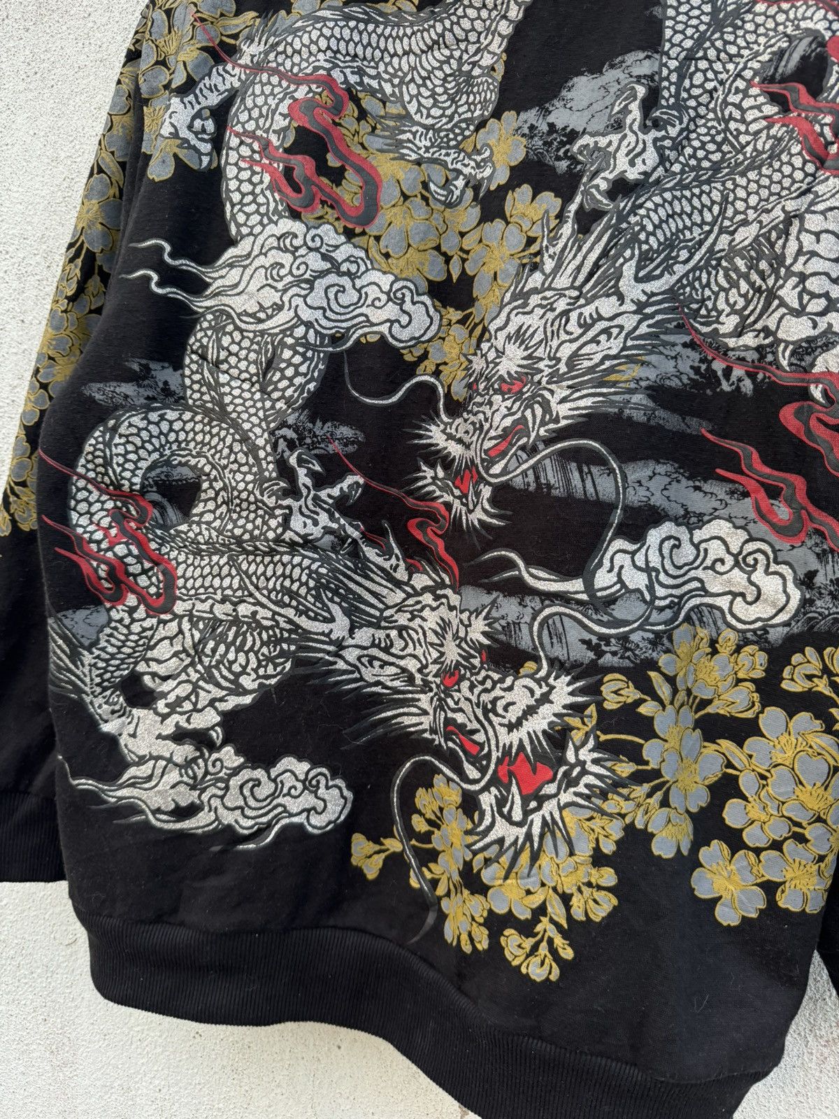 If Six Was Nine 2000s Archive Dragon All Over Print Sukajan Fur Hoodie Size US L / EU 52-54 / 3 - 4 Thumbnail