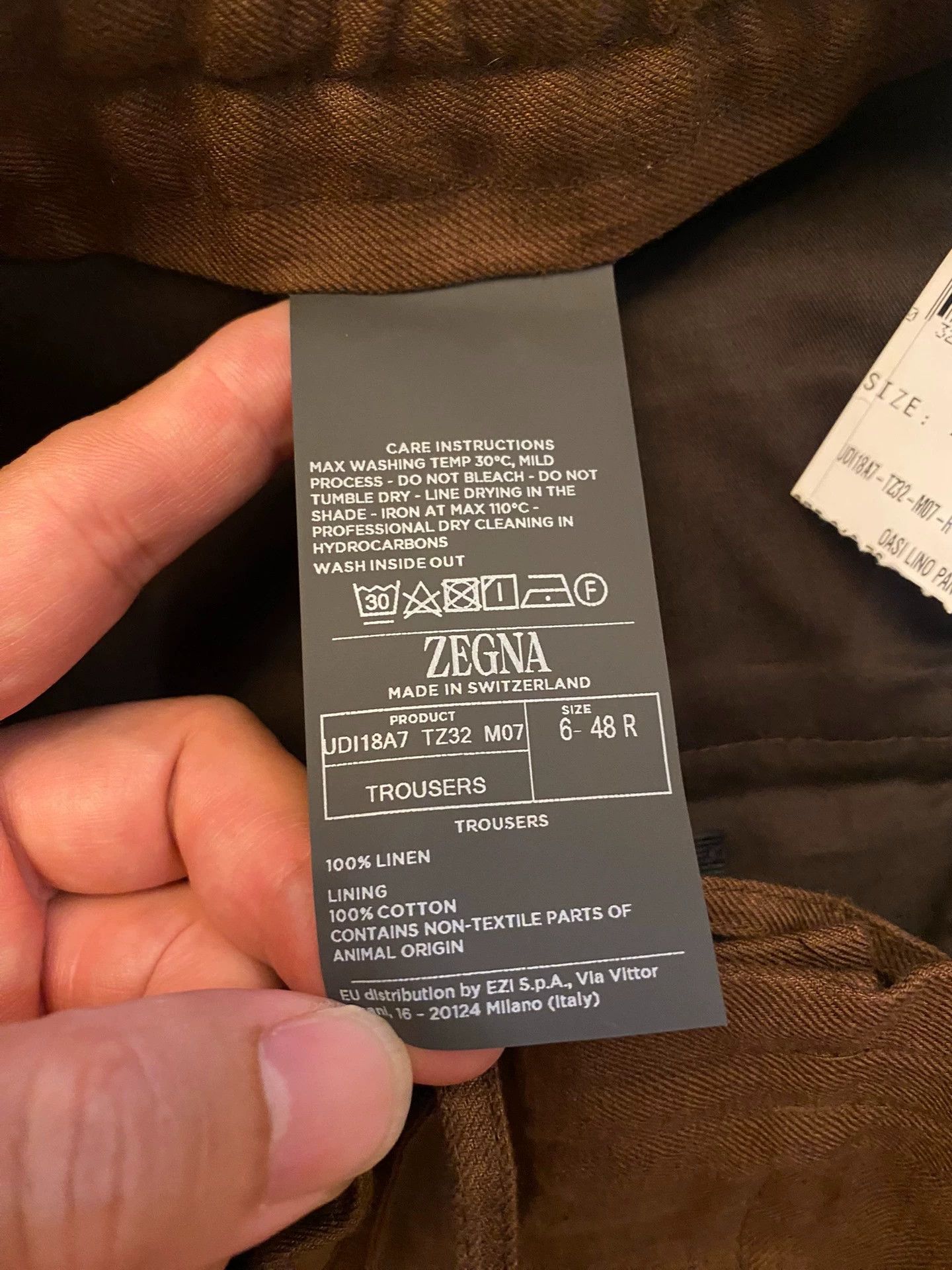 Ermenegildo Zegna ZEGNA OASI LINO Linen Swiss Elastic Waist Trousers Size US 32 / EU 48 - 6 Thumbnail