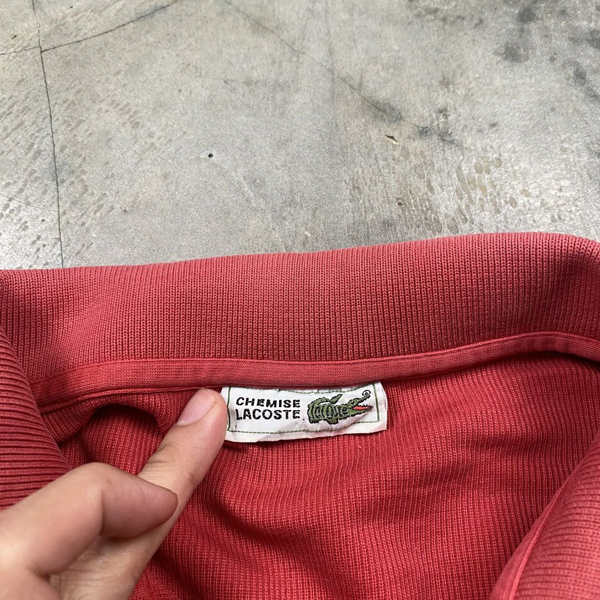 Lacoste × Vintage 90s Distressed Lacoste Boxy Knit Polos Sweatshirt Size M / US 6-8 / IT 42-44 - 5 Thumbnail